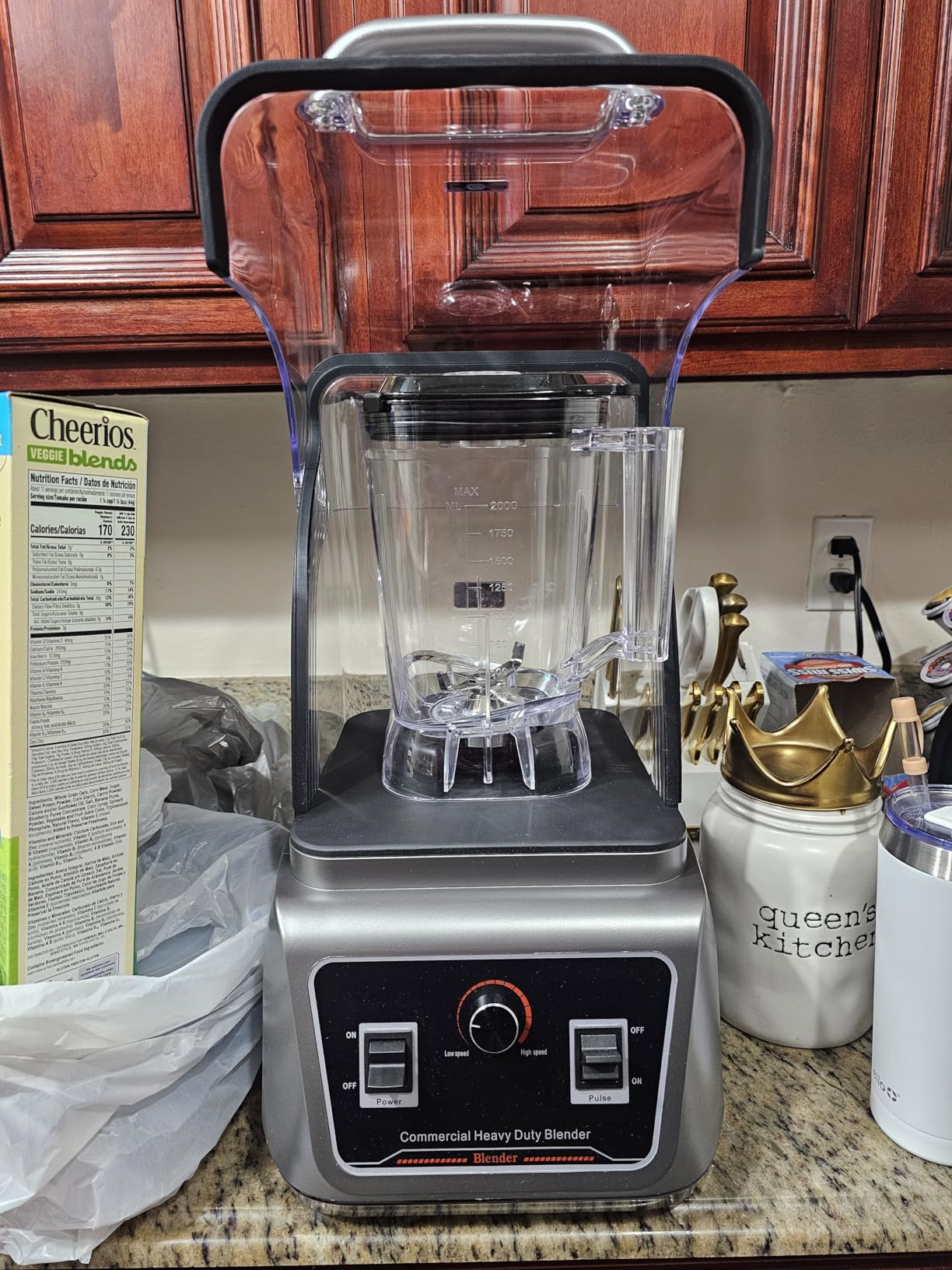 Commercial Blender with Soundproof Shield, 2200W Heavy Duty, 70oz Quiet Professional Blender, Self-Cleaning customer photo 2