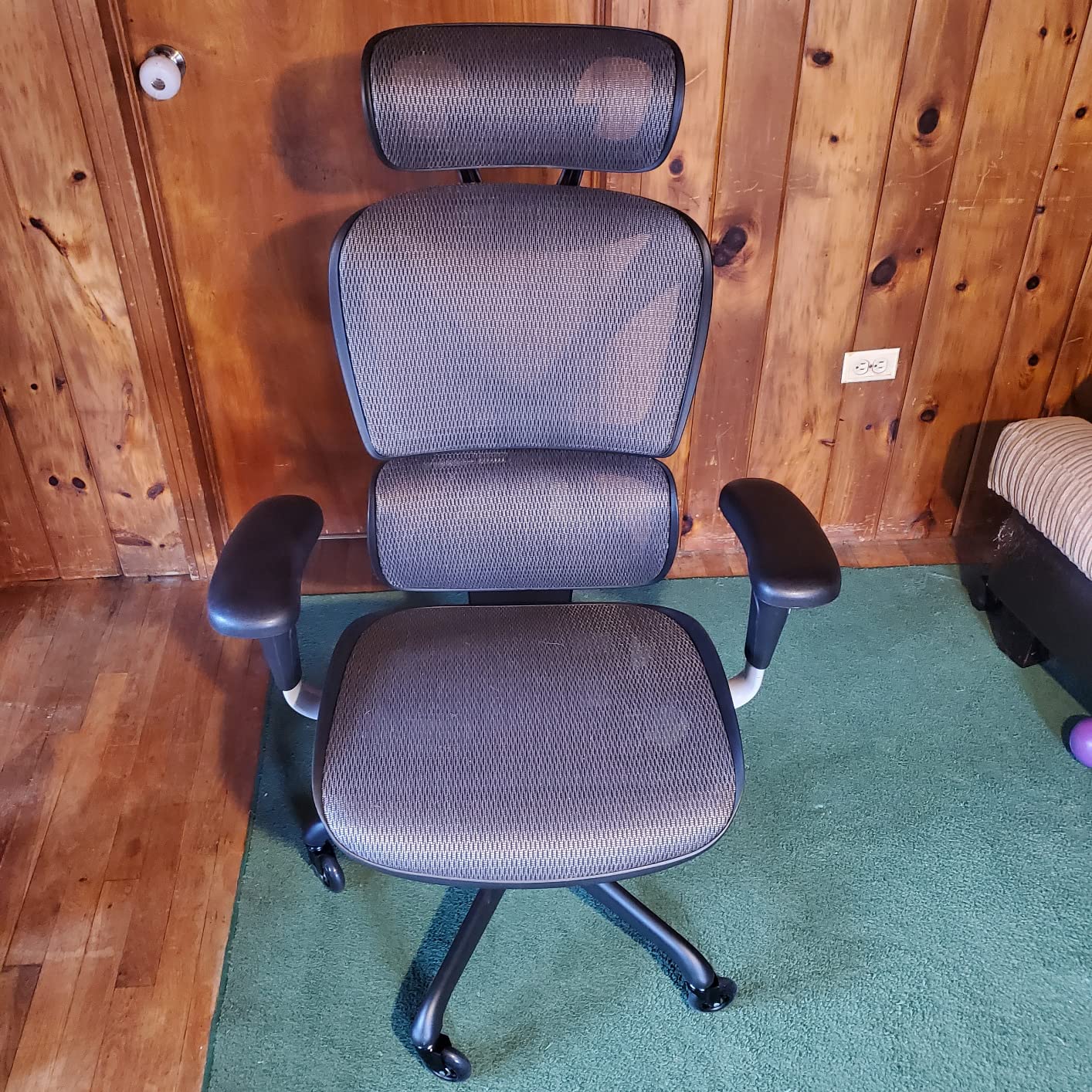GABRYLLY Ergonomic Office Chair, Big and Tall Mesh Chair with Lumbar Support, 3D armrest - 215° Rotation, Adjustable Headrest & Soft Seat, Durable Computer Chair 350LBS for Work Gaming customer photo 2