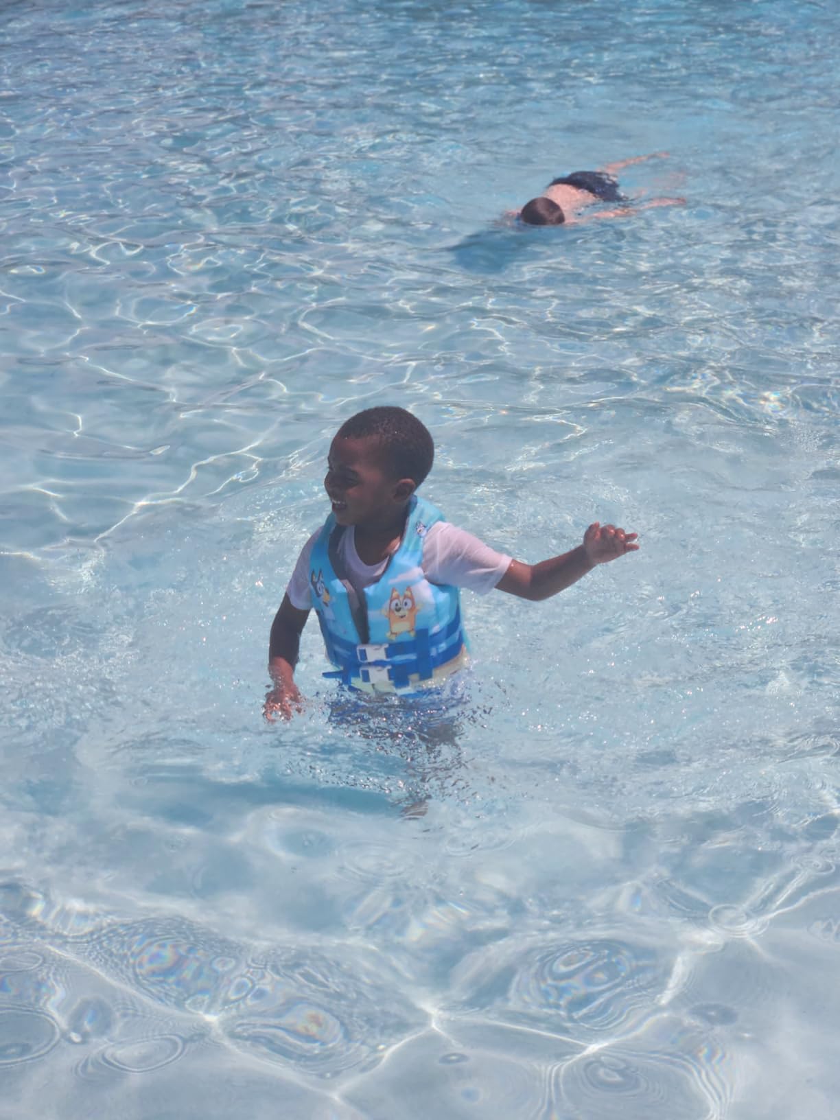 SwimWays Bluey Life Jacket, US Coast Guard Approved Kids Swim Vest, 33-55 lbs, Bluey customer photo 2