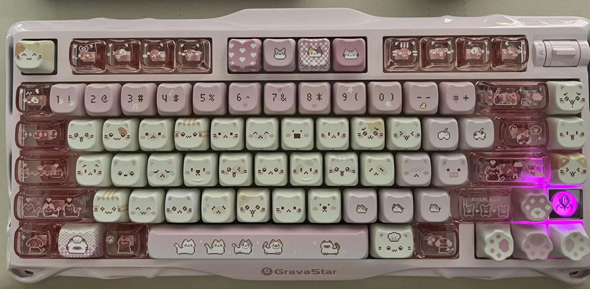 GravaStar Mercury K1 75% Wireless Mechanical Gaming Keyboard, Aluminum Alloy, Gasket Compact Custom Keyboard Hot-Swap Socket, Linear Switches, RGB Backlit customer photo 1