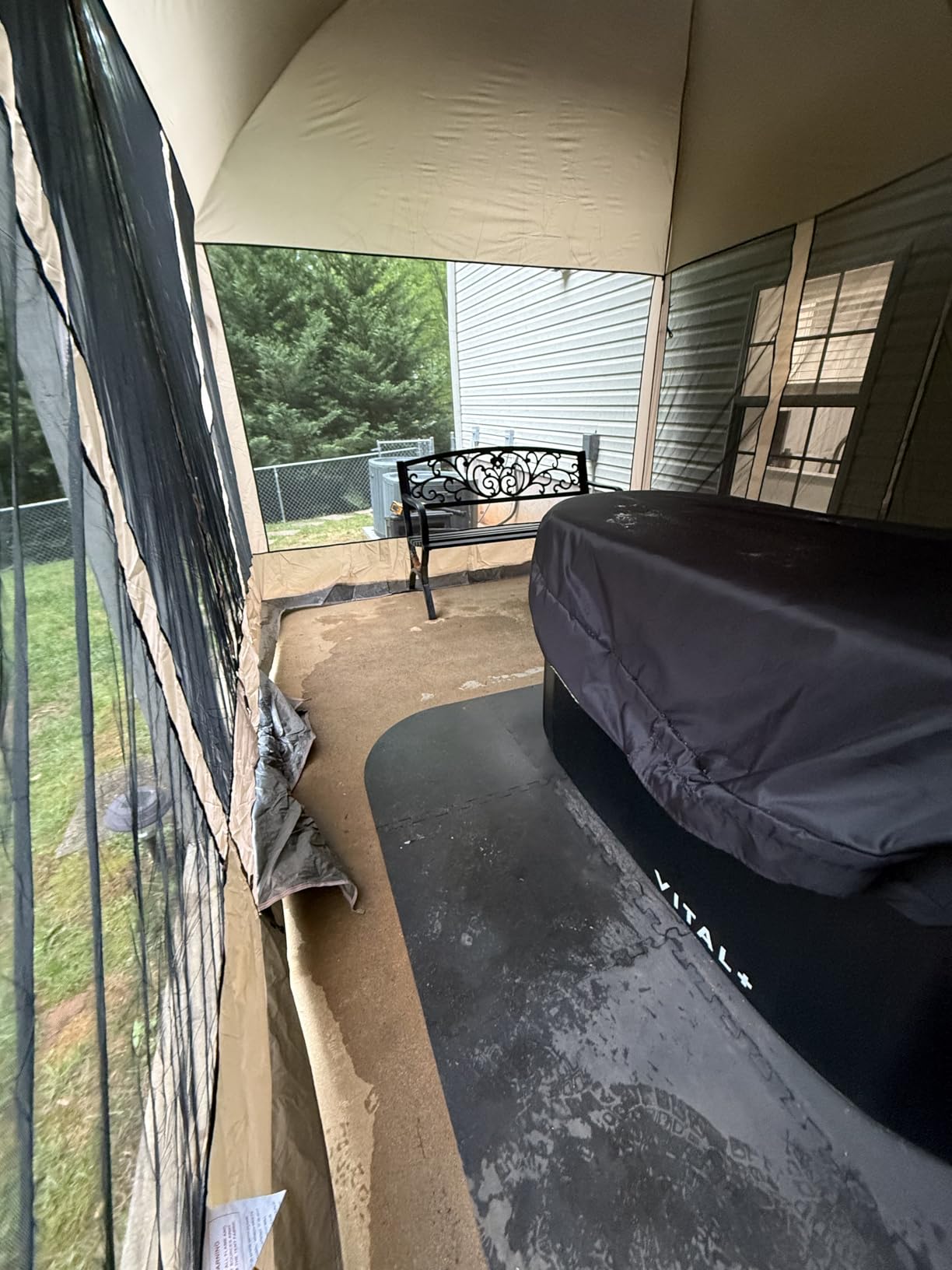 EVER ADVANCED Magnetic Screen House Room 11x9ft, Hands-Free Entry, Screenhouse with Sun Protection for Camping & Picnic, Brown customer photo 1