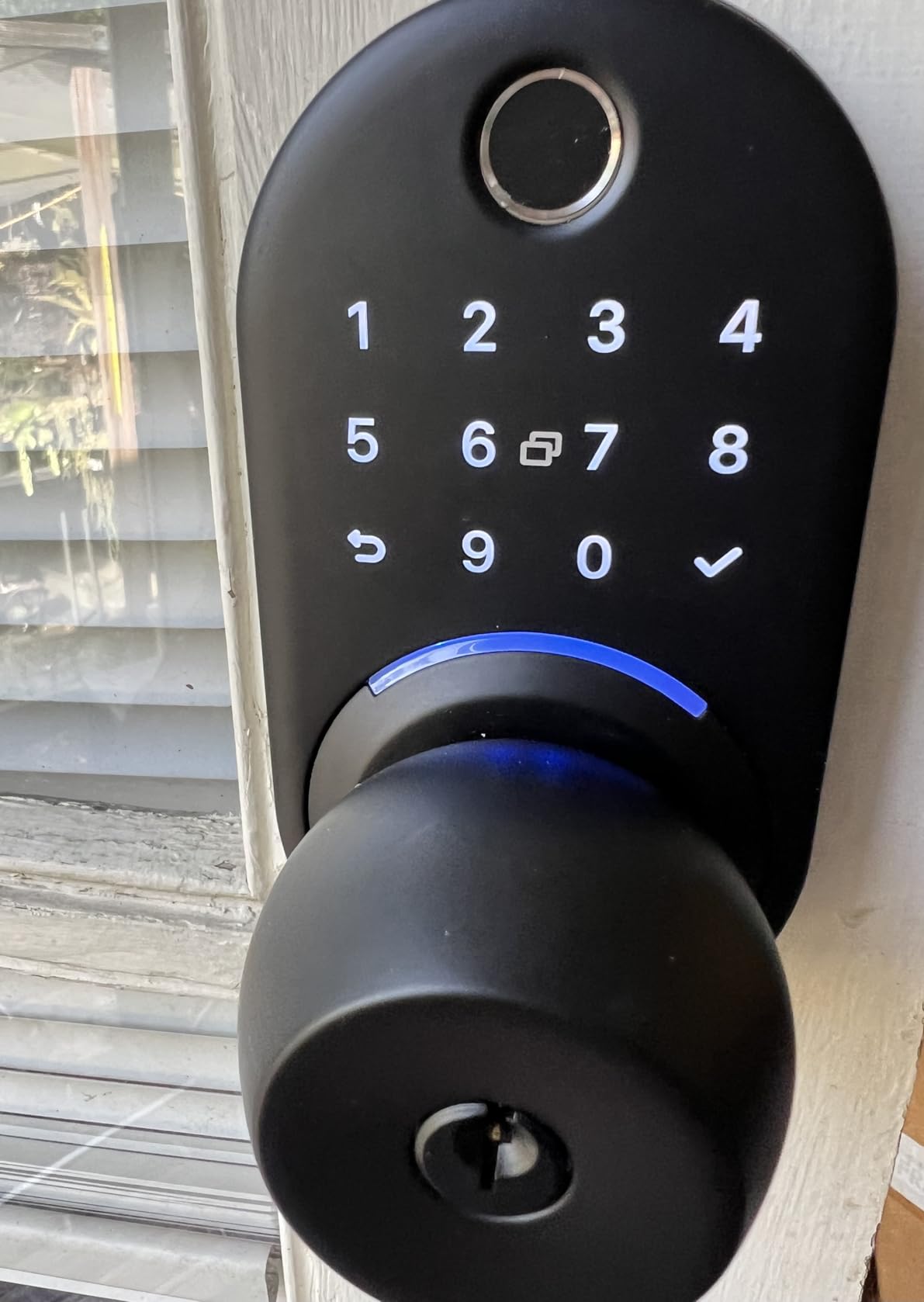 Keypad Smart Door Lock with Knob, Yamiry Keyless Entry Digital Lock with Handle, Fingerprint Electronic Knob for Front Door customer photo 1