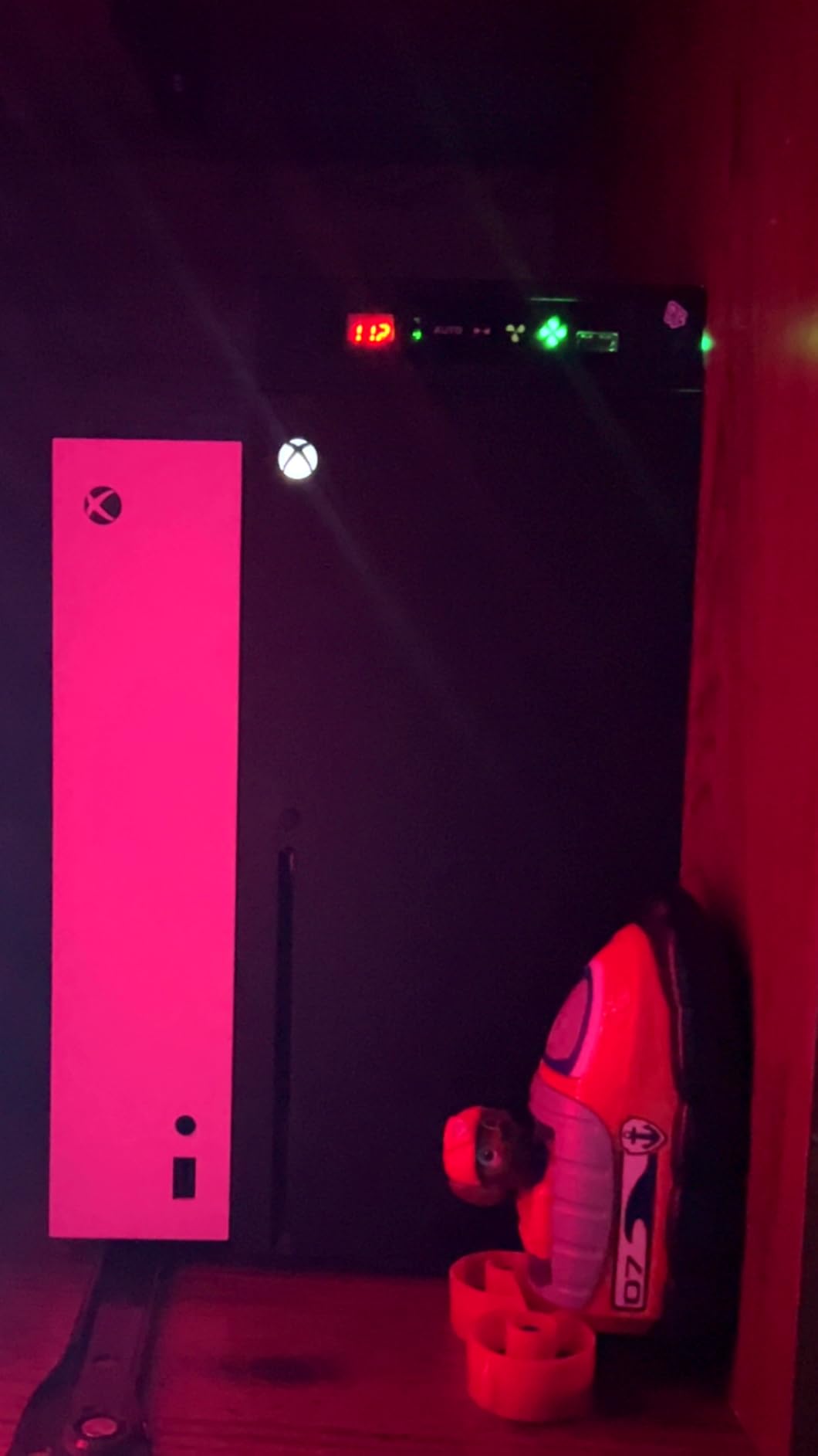 [LED Display] Auto Cooling Fan for Xbox Series X with 9 RGB Light, Cooling System Adjustable by Temperature, Cooler & Light Switch, Headset Hook, USB Port customer photo 2