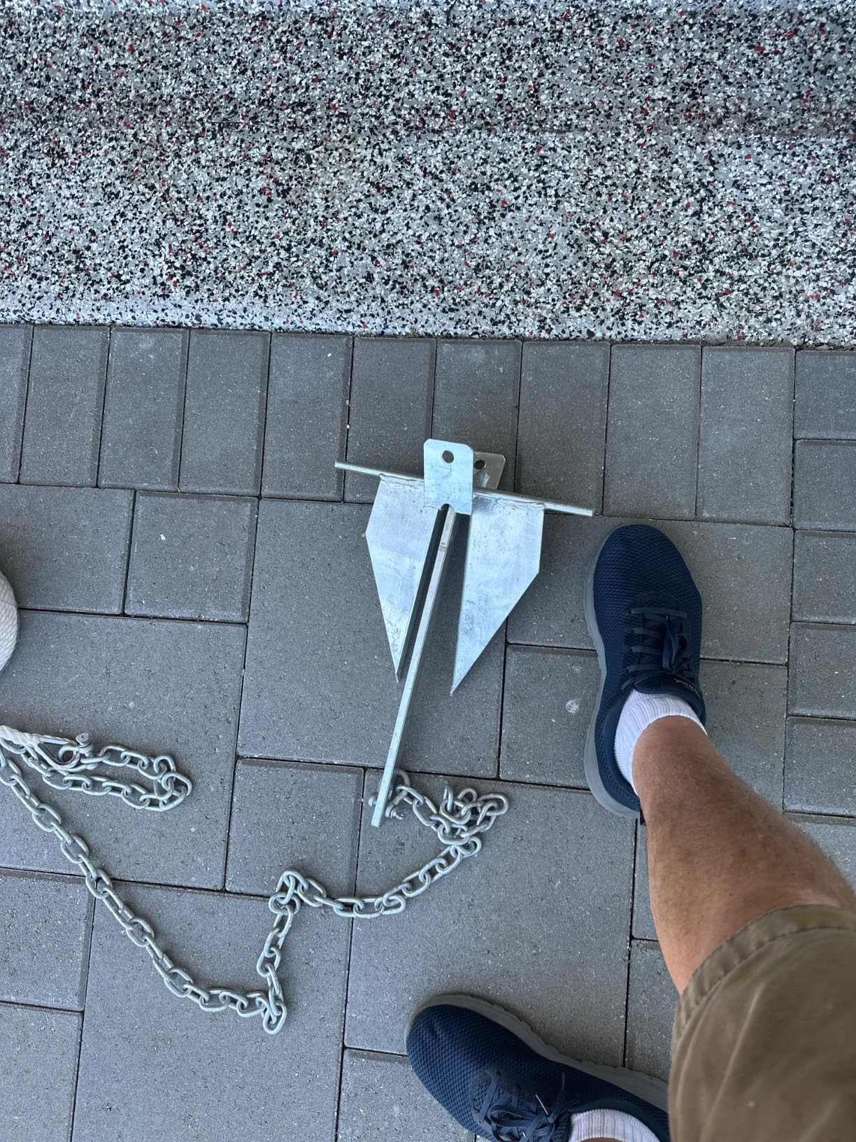 Leero Heavy Duty Boat Anchor Kit with Anchor Chain, Shackle and Anchor Rope, 5/8/10/13/18 lb Danforth Anchor for Pontoons and Fishing Boats customer photo 1