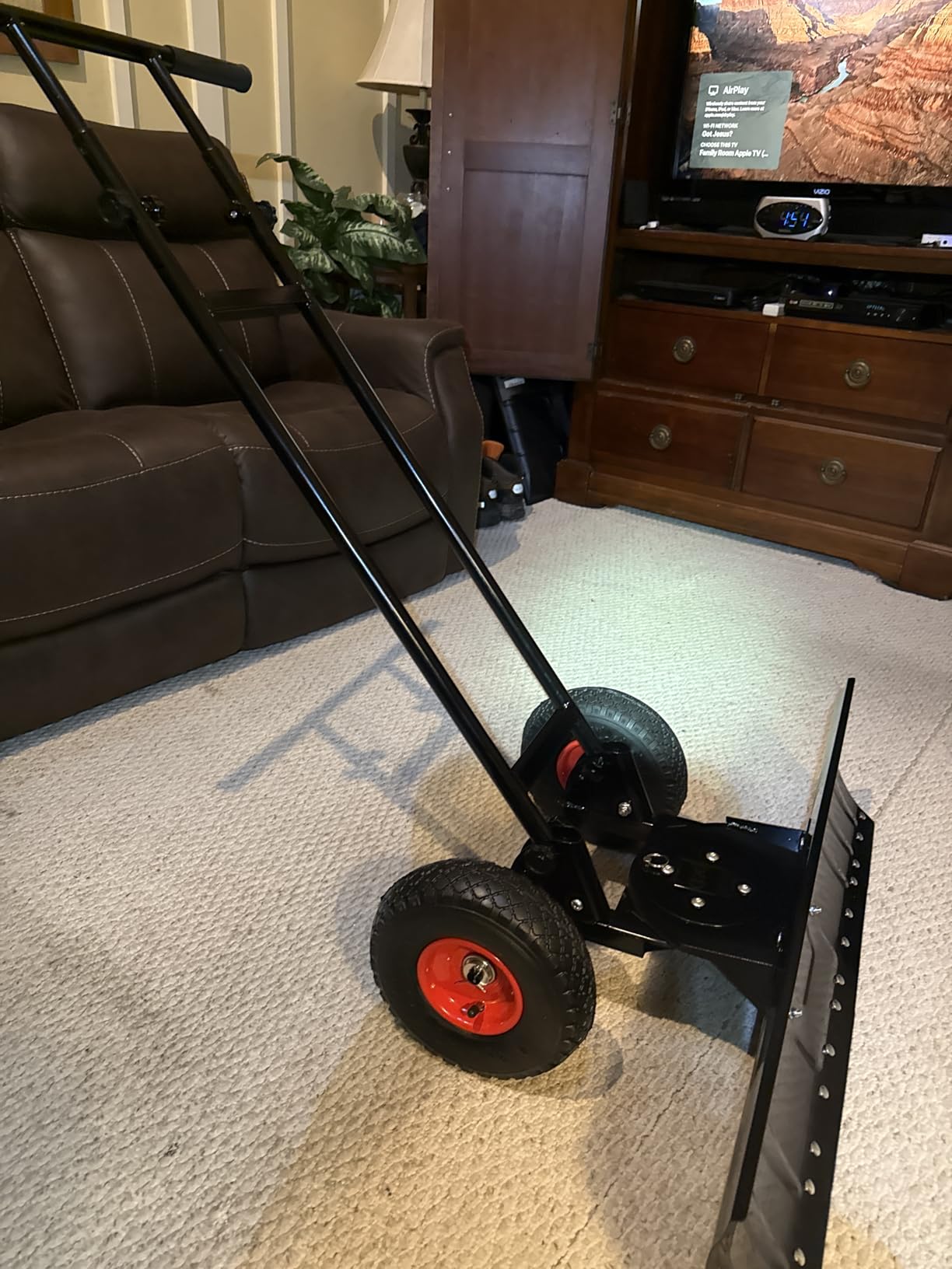Best Choice Products 36in Galvanized Blade Heavy-Duty 2-Wheel Snow Pusher Hand Plow for Snow Removal w/Wheels, Adjustable Handle, Blade Angle - Black customer photo 1