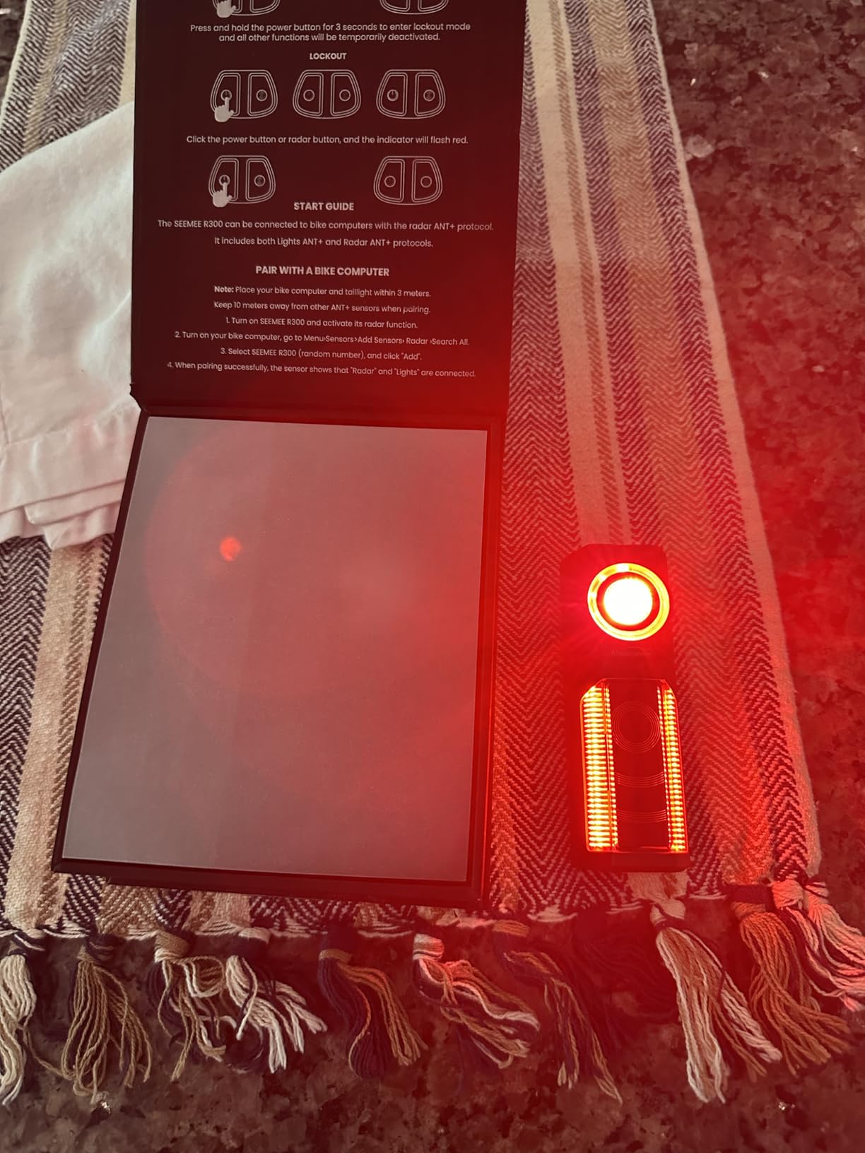 MagicShine SEEMEE R300 Bike Radar Tail Light with Smart Rearview Detection, 270° Wide Angle, Battery Life 100H, IPX6 Waterproof, ANT+ Compatible with Garmin/Wahoo customer photo 1