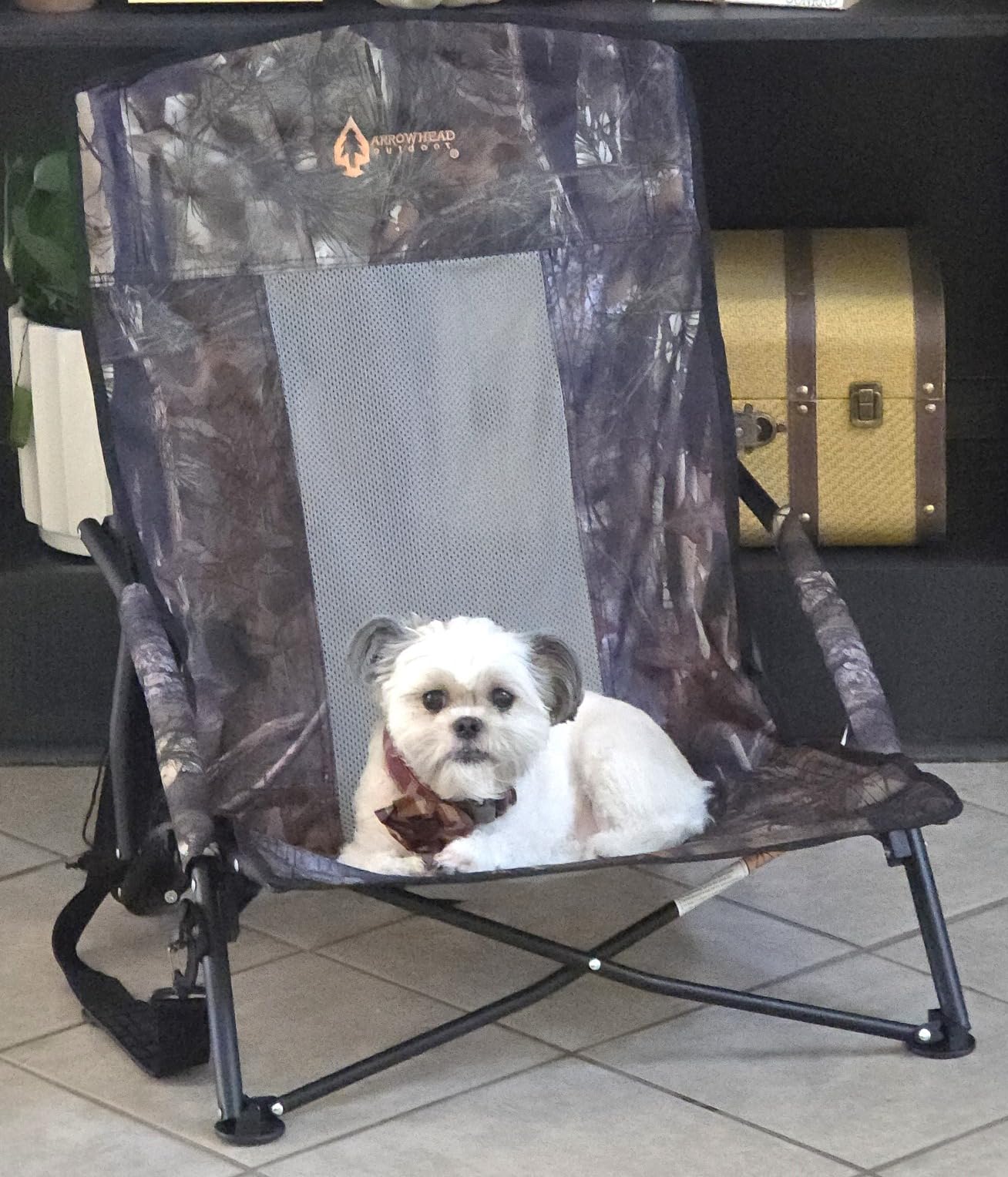 ARROWHEAD OUTDOOR Portable Folding Turkey Hunting Blind Chair with Padded Armrest, No-Sink Feet and Shoulder Strap, Camouflage, Low Profile, Mesh Seat customer photo 1