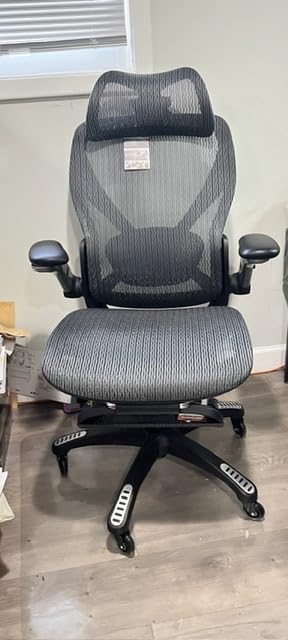 ELABEST X100 Ergonomic Mesh Office Chair with Footrest, Big and Tall Home Desk Chair with 5D Flip-Up Arms, Adjustable 3D Lumbar Support customer photo 2