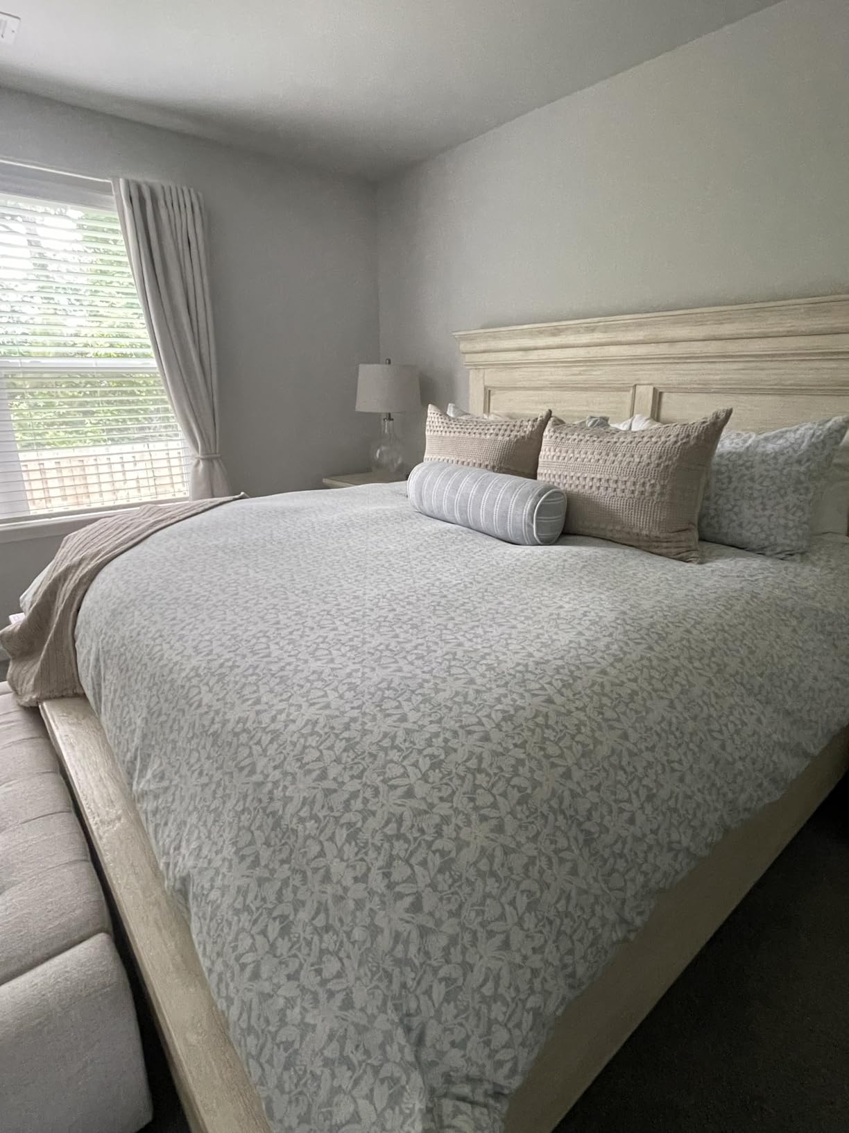 Pacific Coast Goose Feather Down Fiber Comforters King Size, Extra Fluffy White Duvet Insert, Ultra-Soft, Breathable, All Season Hotel Luxury Bedding Comforters, 8 Corner & Center Loops customer photo 2