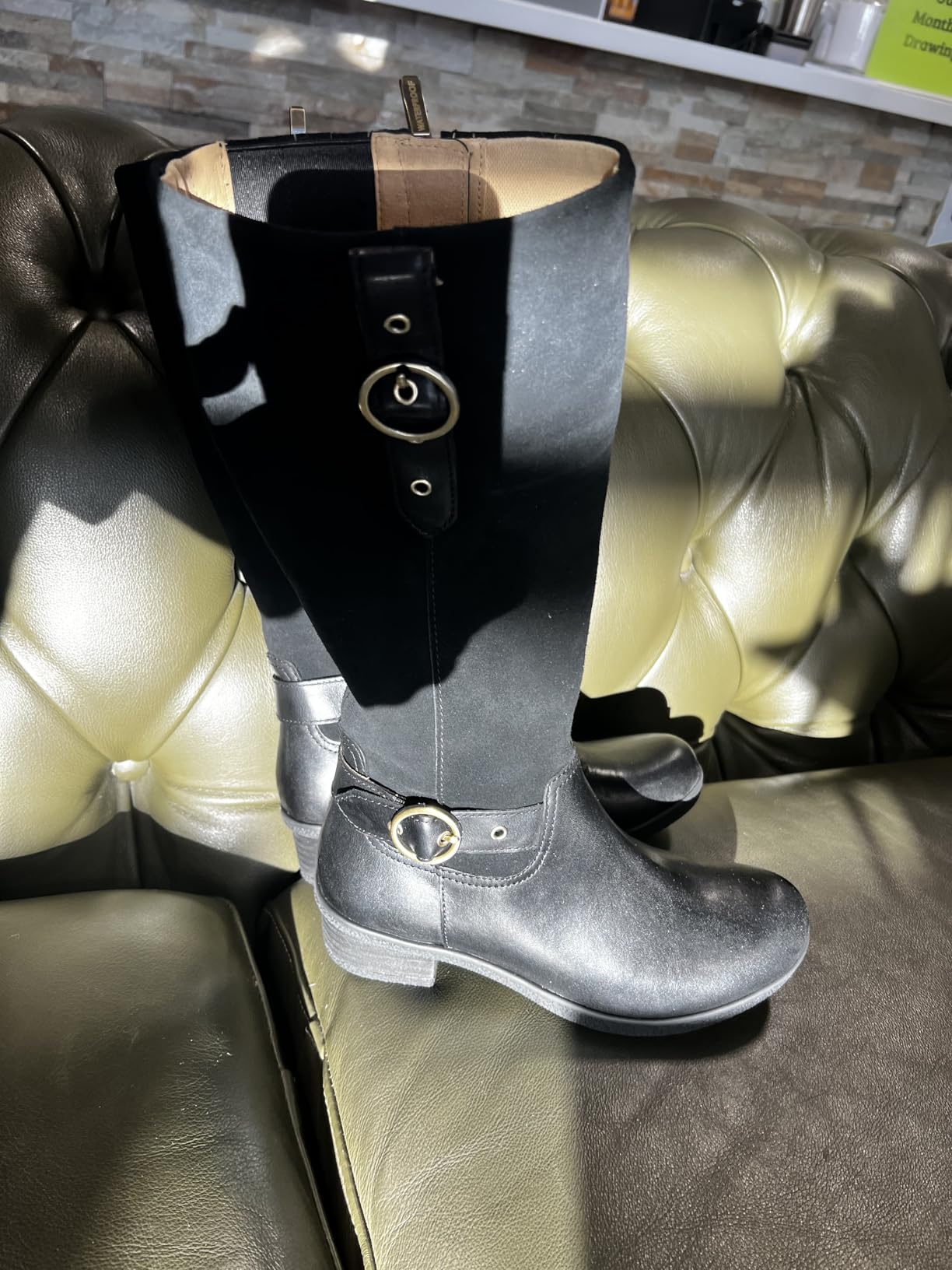Dansko Dawn Waterproof Equestrian-Inspired Tall-Shaft Fashion Riding Boot with Classic Hardware, Durable Leathers, and Inside Zipper customer photo 2
