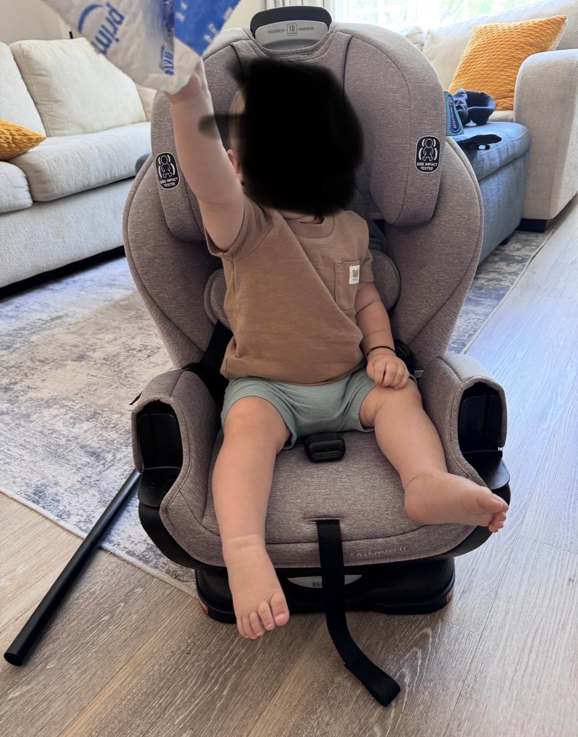 Graco Extend2Fit 3-in-1 Convertible Car Seat, 3 Modes - Rear Facing, Forward Facing Baby Car Seat and Highback Booster Seat, Adjustable Extension Panel for Extra Legroom, Ashten customer photo 1