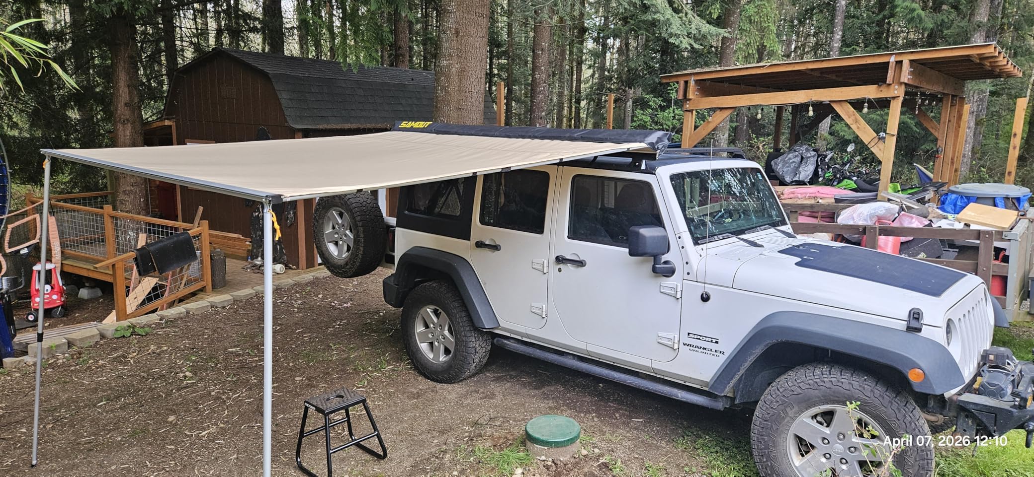 SAMOUT Awning Wall 6.6FT x 8.5FT Multi-Side Universal Awning Extension Waterproof Ripstop UV-Resistant for Windbreak & Sun Shade customer photo 1