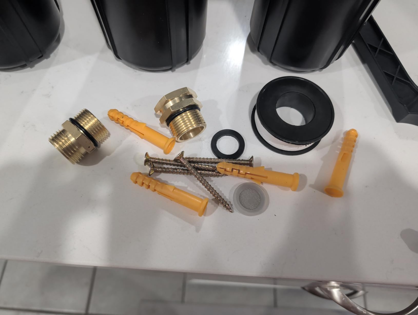 RV Water Filter System,Leak-Free Brass Fittings, Three Filters Included Reduces Sediment,rv Water Filter,Chlorine,Bad Taste and Odors,Suitable for RVs,Boats,Farming & Gardening customer photo 2