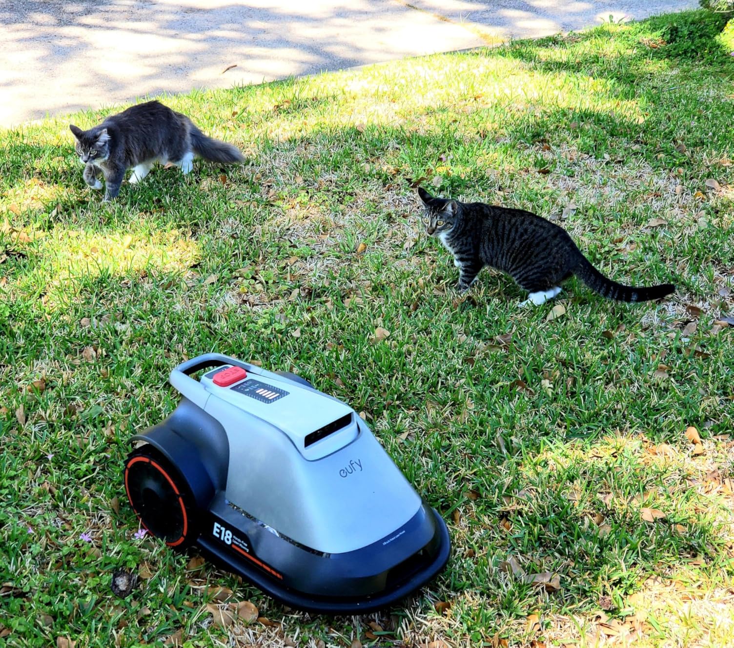 eufy E18 Robot Lawn Mower, Max 0.3 Acres, Vision Navigation, Hands-Free Auto Mapping, Wire Free RTK Free, Multi-Zone Management, AI Obstacle Avoidance, APP Control, 18 Degree Slope, Cut Height 1-3 Inch customer photo 1