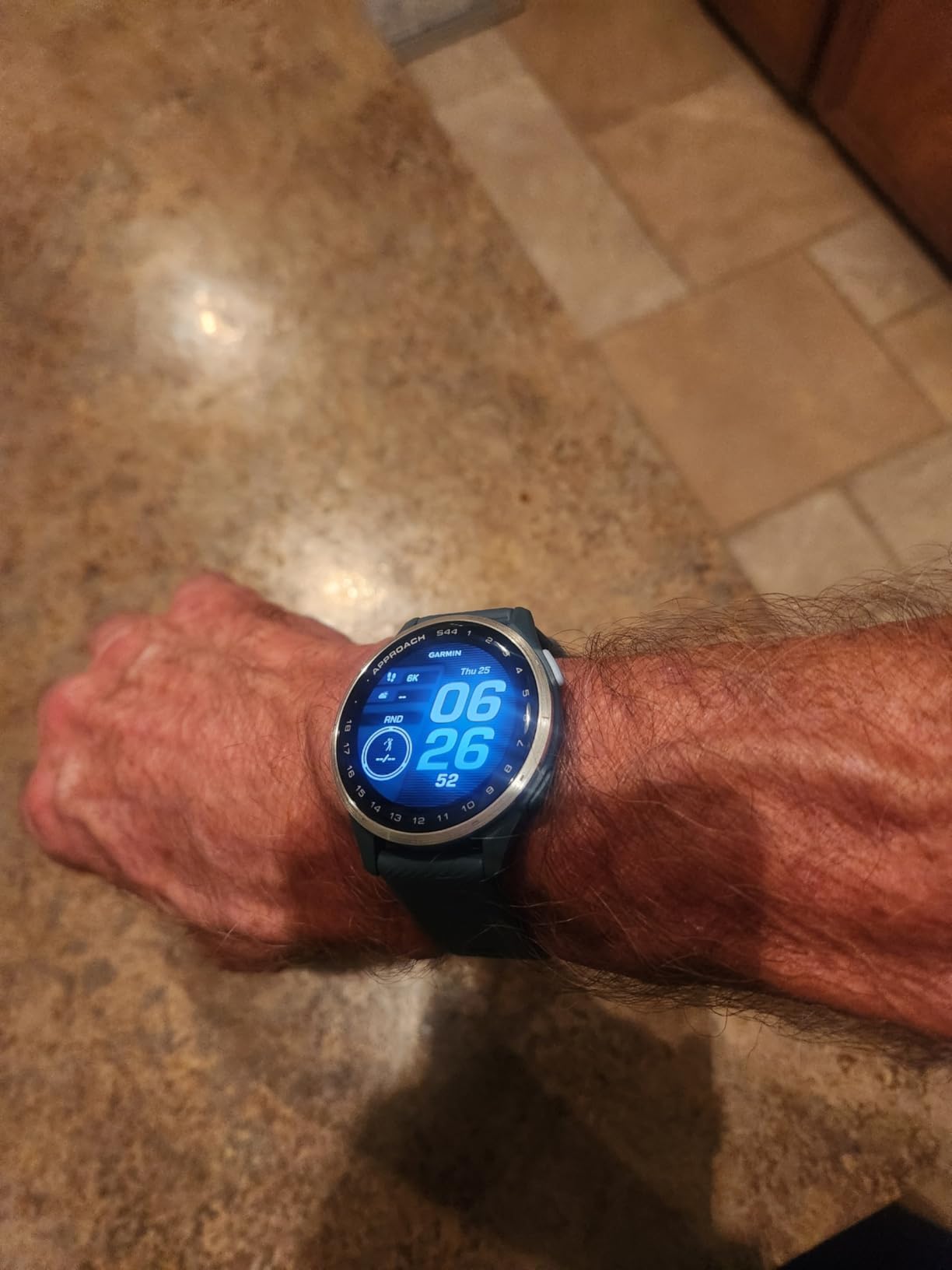 Garmin Approach S50, Advanced Golf GPS Smartwatch, AMOLED Display, Wrist-Based Heart Rate, Slate Aluminum Bezel with Black ComfortFit Nylon Band customer photo 2
