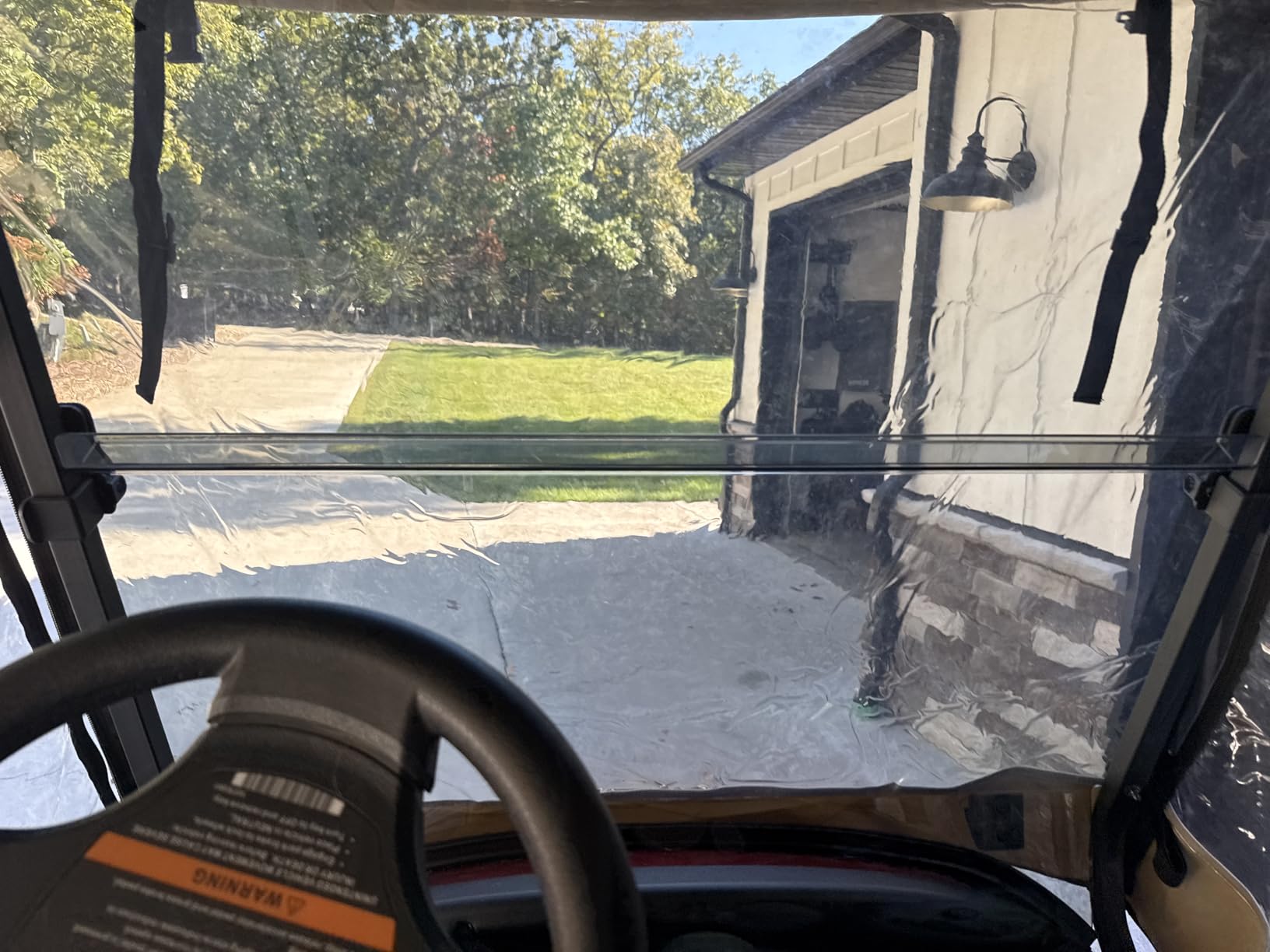 Golf Cart Enclosure 4 Passenger Extended Roof 88 inch for Club Car Tempo Precedent Onward, 600D Clear Rain Cover Driving Enclosures, Full Roll Up 4 Sided Transparent Windows & Door Side Mirrors Openings customer photo 2