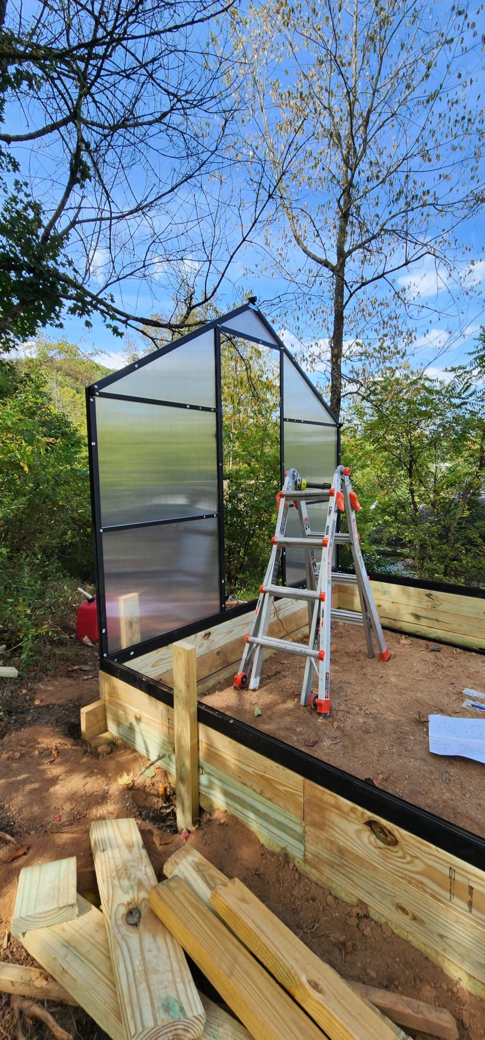 6x4FT Small Greenhouse with Hygrometer, Plant Gardening Green Houses for Outside Heavy Duty with Aluminum Frame, Quick Setup Polycarbonate Greenhouse with Lockable Door & Vented Roof Window customer photo 1
