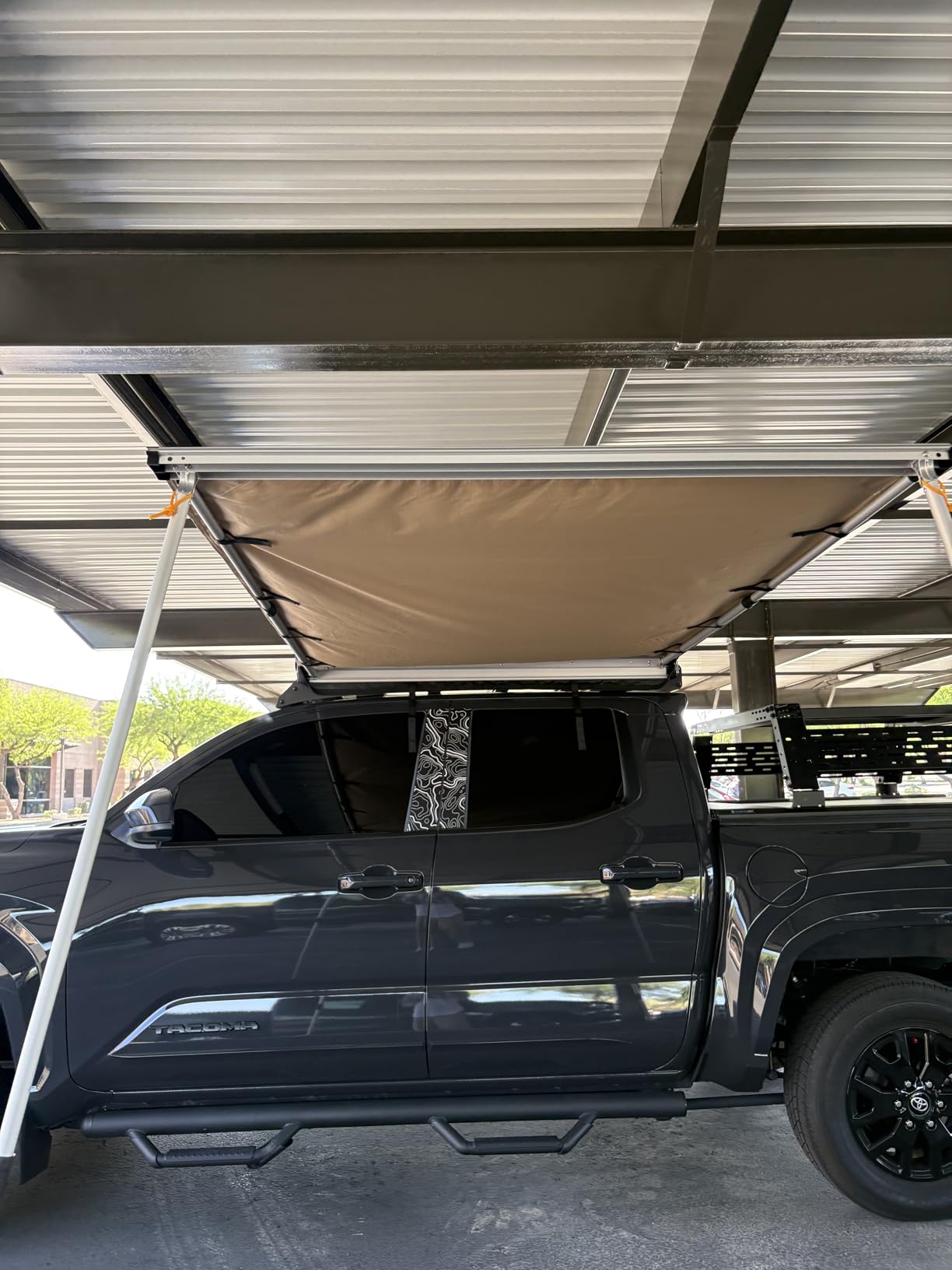 JOYTUTUS 270 Awning - 125 SQ. FT Freestanding All-Weather Side Canopy, Vehicle Awning UV50+, Waterproof PU10000mm, Adjustable for SUV/Truck/Van Driver Side, Wind Resistant customer photo 2