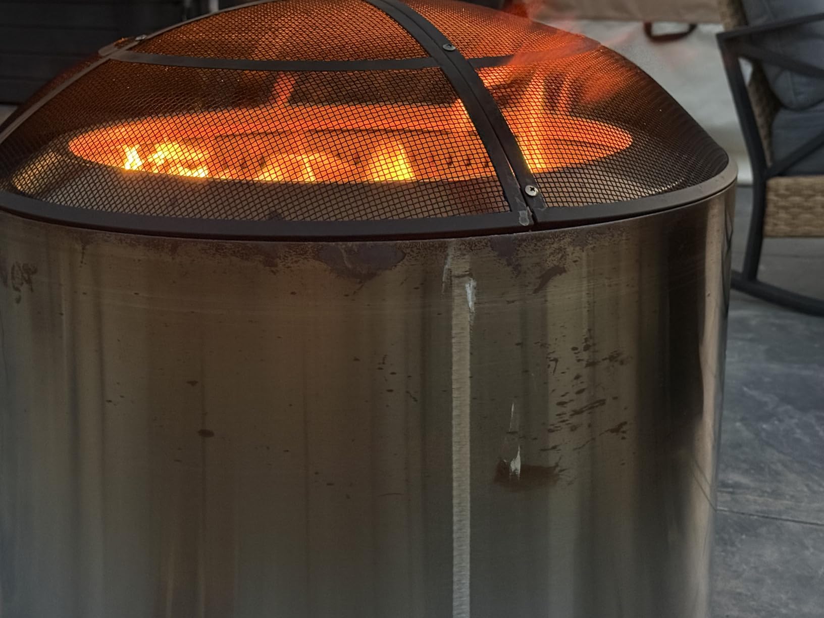OutVue 27 inch Stainless Steel Smokeless Fire Pit, Outdoor Smokeless Firepit, Wood Burning Fire Pits for Camping, Bonfire, Low Smoke Firepit for Outside (Vertical Hole) customer photo 2