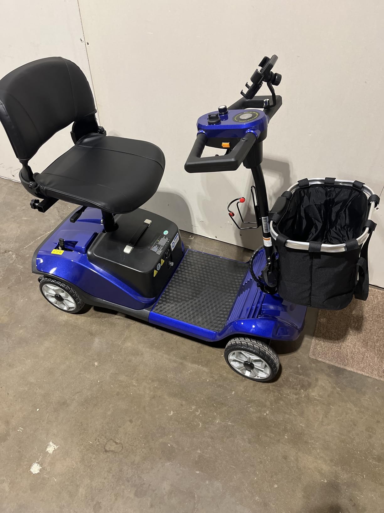 4-Wheel Mobility Scooter with Suspension & Phone Holder, 350W Mobility Scooters for Seniors/Adults with Detachable Lithium Battery, 330LBS Capacity 18Miles Electric Wheelchair, Front & Rear Basket customer photo 1