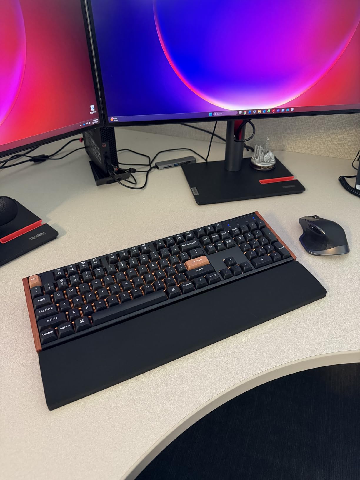 Keychron K10 HE Hall Effect Keyboard, Gateron Double-Rail Magnetic Nebula Switch, Full-Size Tri-Mode Wireless Keyboard with Rapid Trigger, Adjustable Actuation, RGB, Aluminum + Wooden Frame customer photo 2