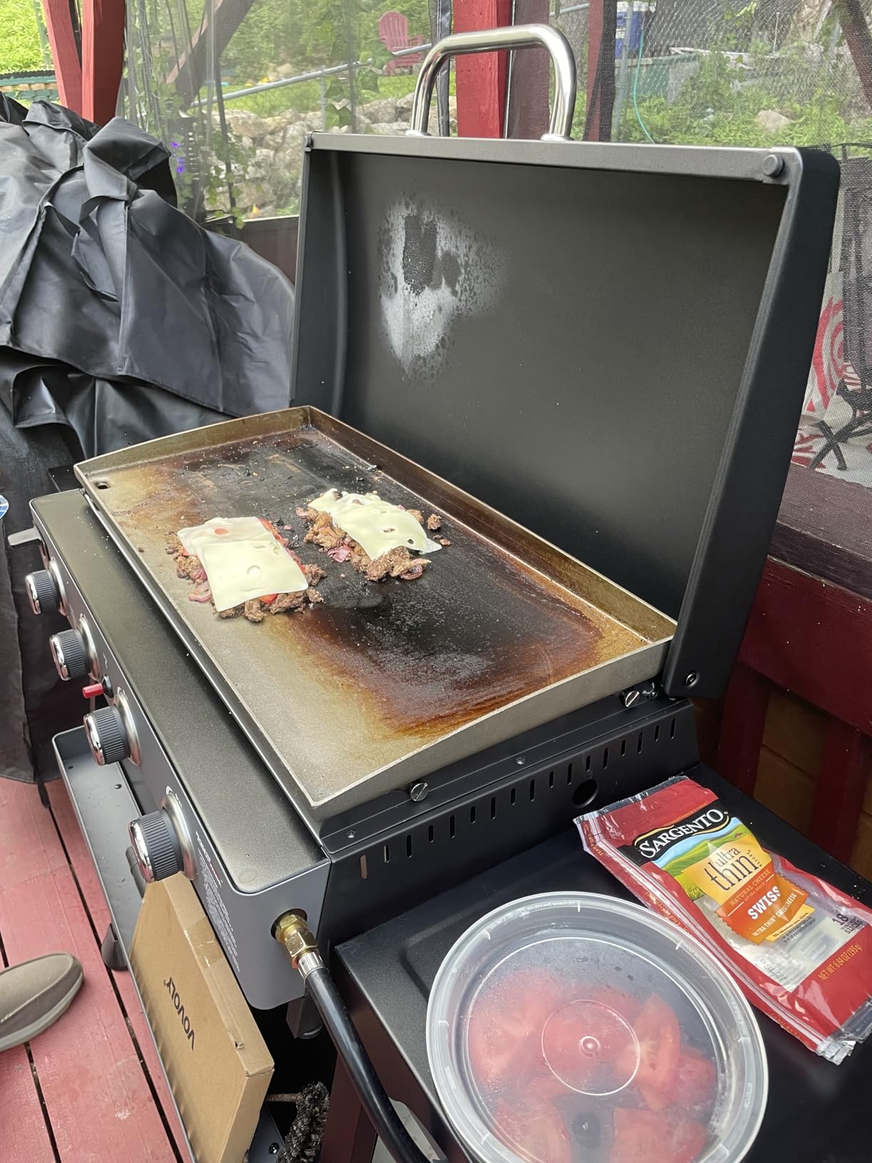 Royal Gourmet PD4001 4 Burner Propane Gas Griddle with Removable Standing Cart - Convertible to Tabletop Design customer photo 2