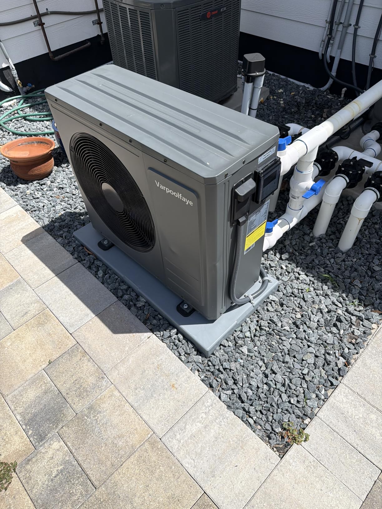 27000 BTU Above Ground Pool Heater Electric 7000 Gallon Swimming Pool Heater for Inground Pools Heating or Cooling WiFi Control Schedule 120V customer photo 1