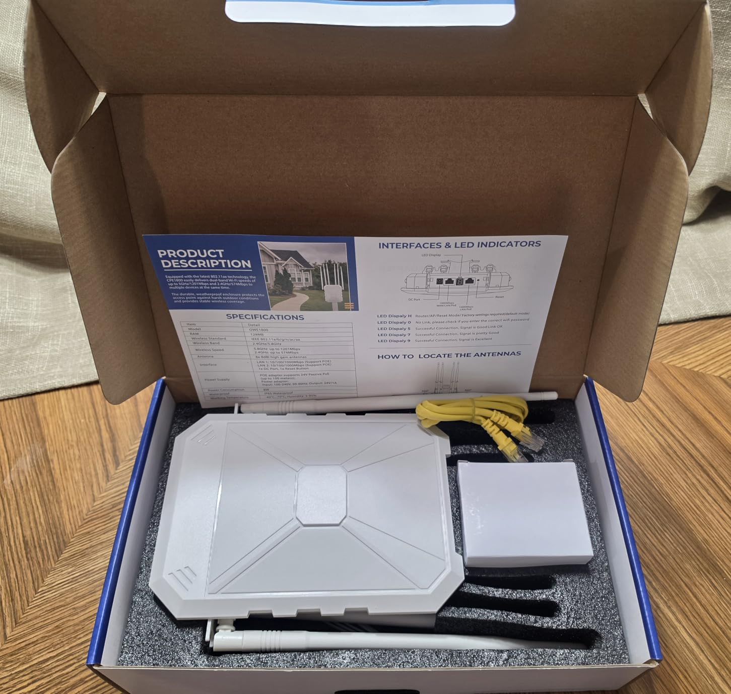 AX1800 Outdoor WiFi 6 Extender, High Power Outdoor WiFi Extender Signal Booster, Long Range Outdoor WiFi Access Point, IP67 Weatherproof, PoE Power Supply, for Starlink, Cameras, Patio, Camping, RV customer photo 1