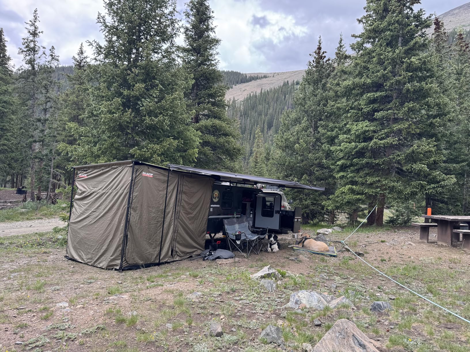 ALL-TOP Awning Room with Floor 6.6' x 8.2' Rip-Stop 210D Oxford Awning Tent with Bug-Resistance Mesh, Waterproof Sun Shelter for Overland, Camping customer photo 1