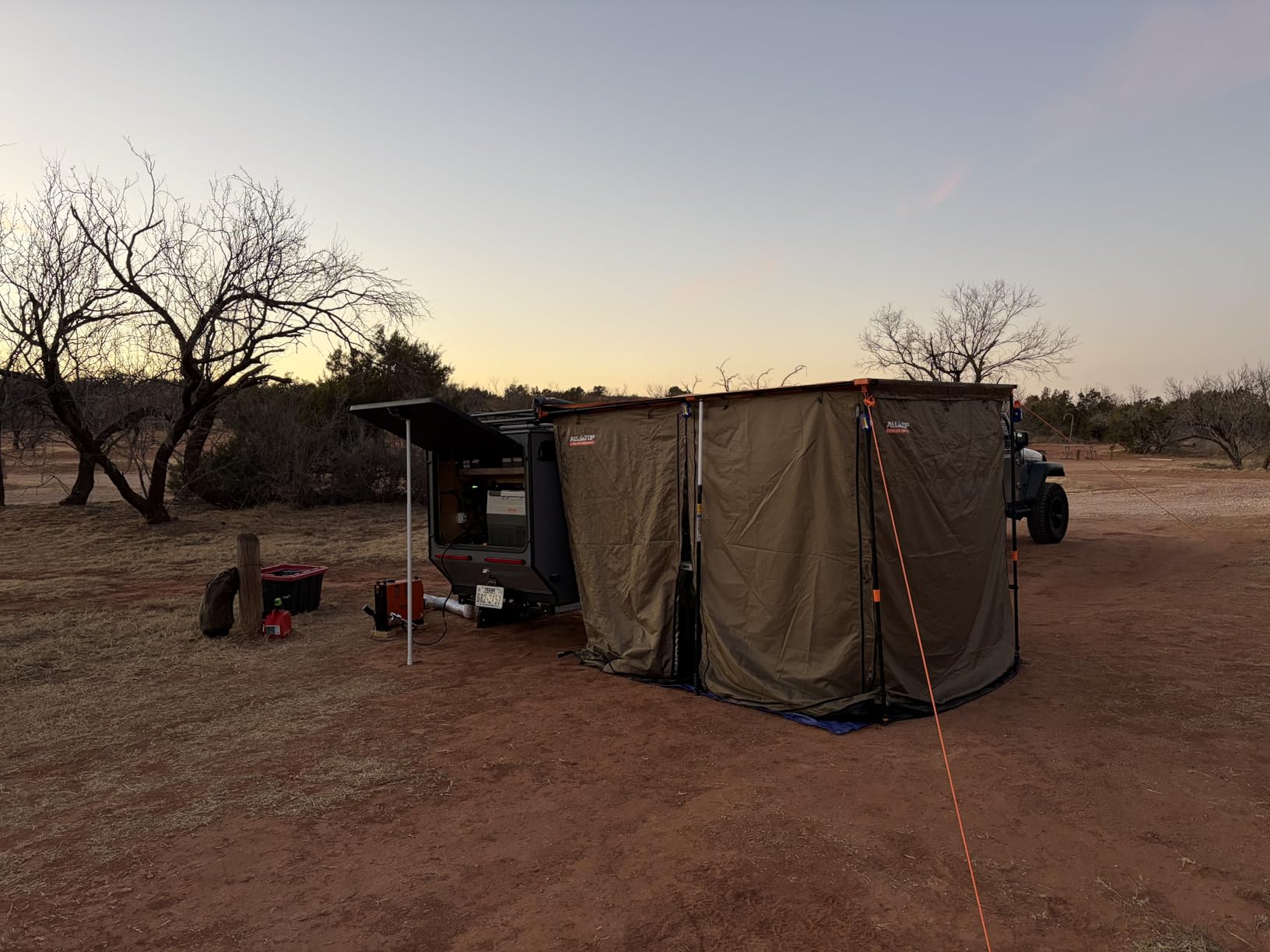ALL-TOP Awning Room with Floor 6.6' x 8.2' Rip-Stop 210D Oxford Awning Tent with Bug-Resistance Mesh, Waterproof Sun Shelter for Overland, Camping customer photo 2