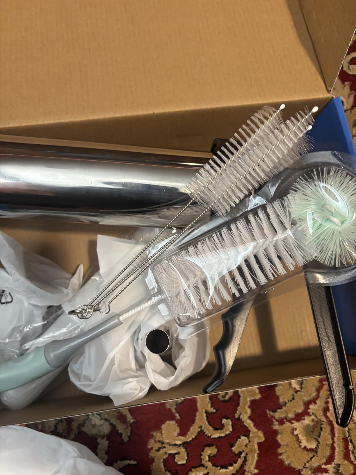 Professional Jerky Gun Kit - Stainless Steel Beef Meat Maker Machine with 5 Nozzles, 1 Meat Pusher, 5 Cleaning Brushes (2 Sets), Sausage Shooter Accessories & Bonus Pair of Gloves customer photo 1