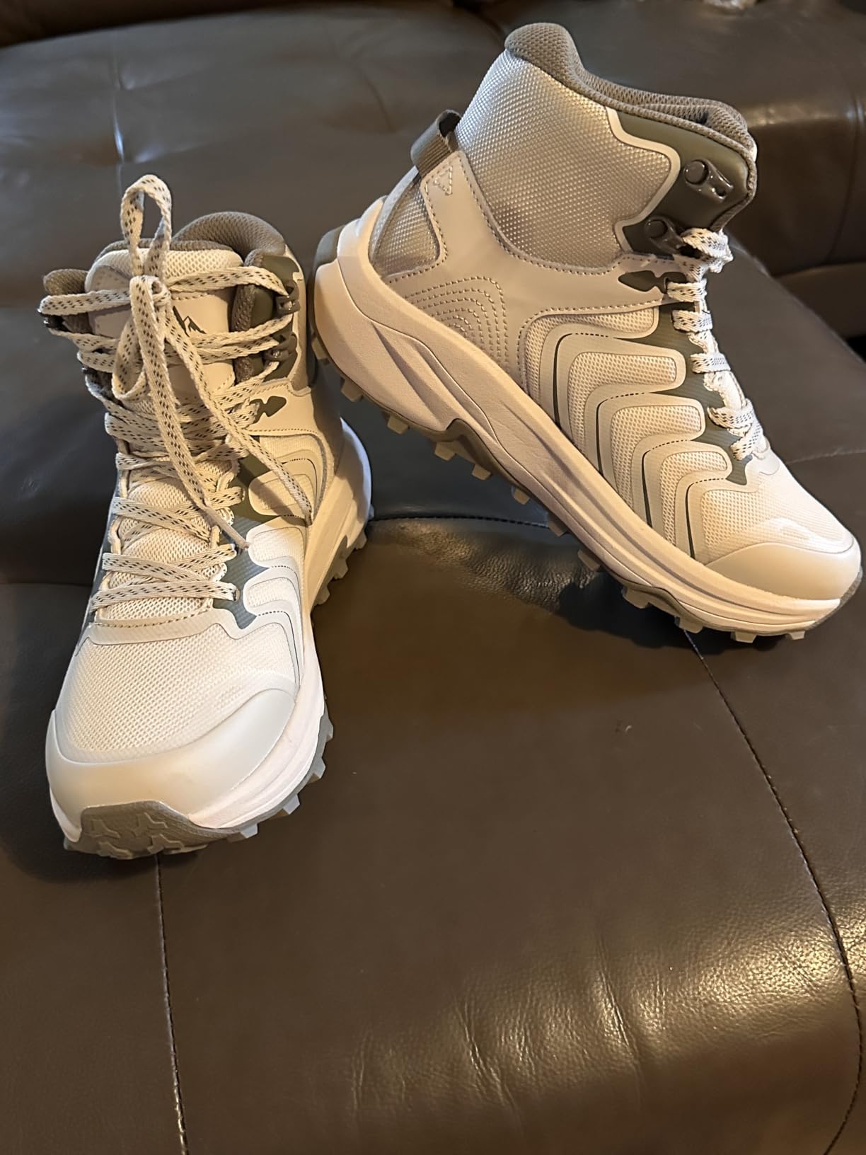 NORTIV 8 Women's Hiking Boots Waterproof with Arch Support Sneakers Walking Outdoor Comfortable Lightweight Boot Echo Mid customer photo 2