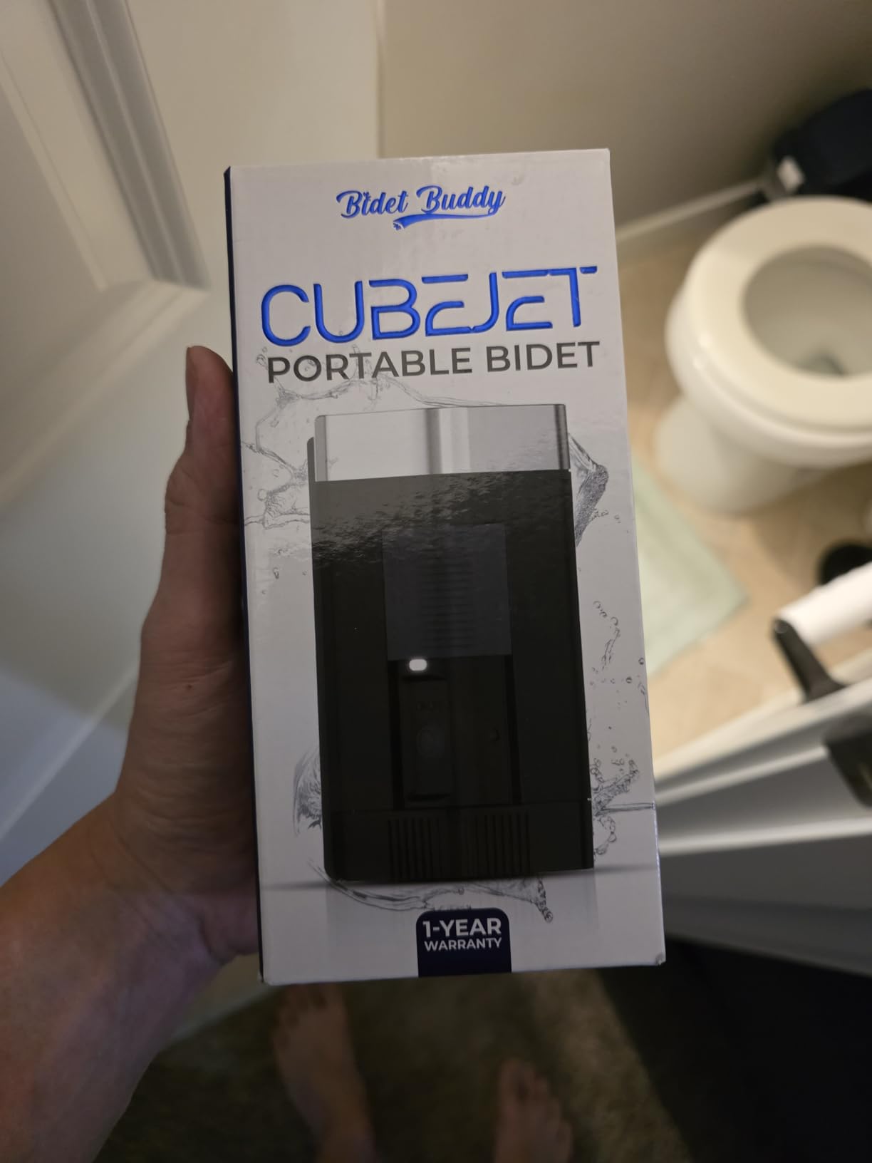 BIDET BUDDY CubeJet Portable Bidet for Travel - 380ml Bottle, 1100mAh Rechargeable Battery, IPX6 Waterproof Wand-Style Nozzle, USB-C High-Pressure Hygiene Device for Camping & Home customer photo 2