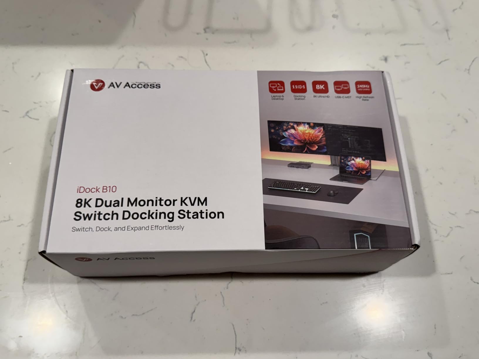 AV Access 8K KVM Switch 2 Monitors 2 Computers for Laptop & Gaming PC/Mac mini, 100W PD, GbE, 4xUSB 3.2 10Gbps USB C Hub, KVM Docking Station Dual Monitor 8K@60Hz/4K@165Hz, Audio, SD, Remote Switch customer photo 1