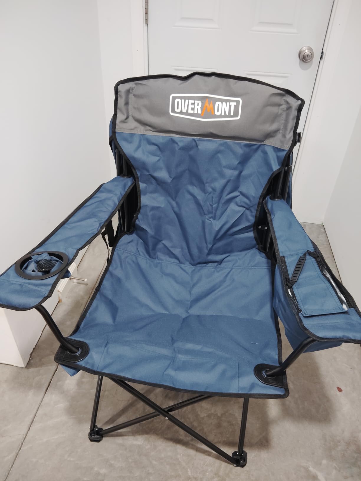 Overmont Beach Chair with Canopy Shade and Cooler - Support 330lbs Oversized Folding Camping Chair with Umbrella- Cup Holder - Cool Bag - Lounge Chair customer photo 1