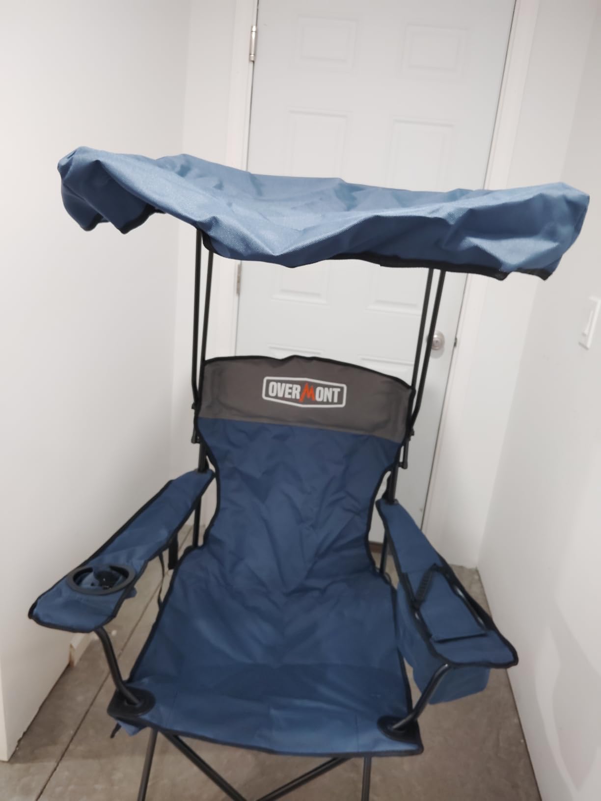 Overmont Beach Chair with Canopy Shade and Cooler - Support 330lbs Oversized Folding Camping Chair with Umbrella- Cup Holder - Cool Bag - Lounge Chair customer photo 2