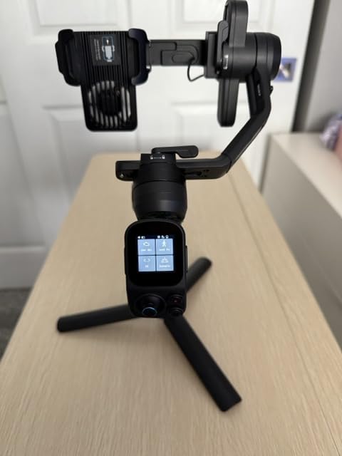 FeiyuTech SCORP Mini-3-Pro Gimbal Stabilizer for Camera Mirrorless/Compact/Action Cameras, Smartphone, AI Tracking, Detachable Remote Handle, 4.4lbs Payload, 3-axis Gimbal for Canon Sony Nikon customer photo 1