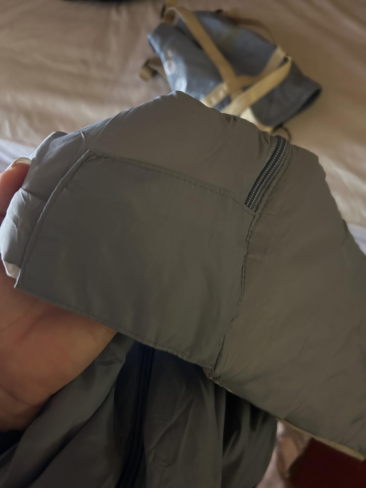 NewDoar Ultralight Backpacking Sleeping Bag - 50-70°F, 1.5lbs, Waterproof & Machine Washable, 2-Way Zipper for Teens,Couples,Women,Men Compact for Hiking/Camping (M/L Sizes) customer photo 1