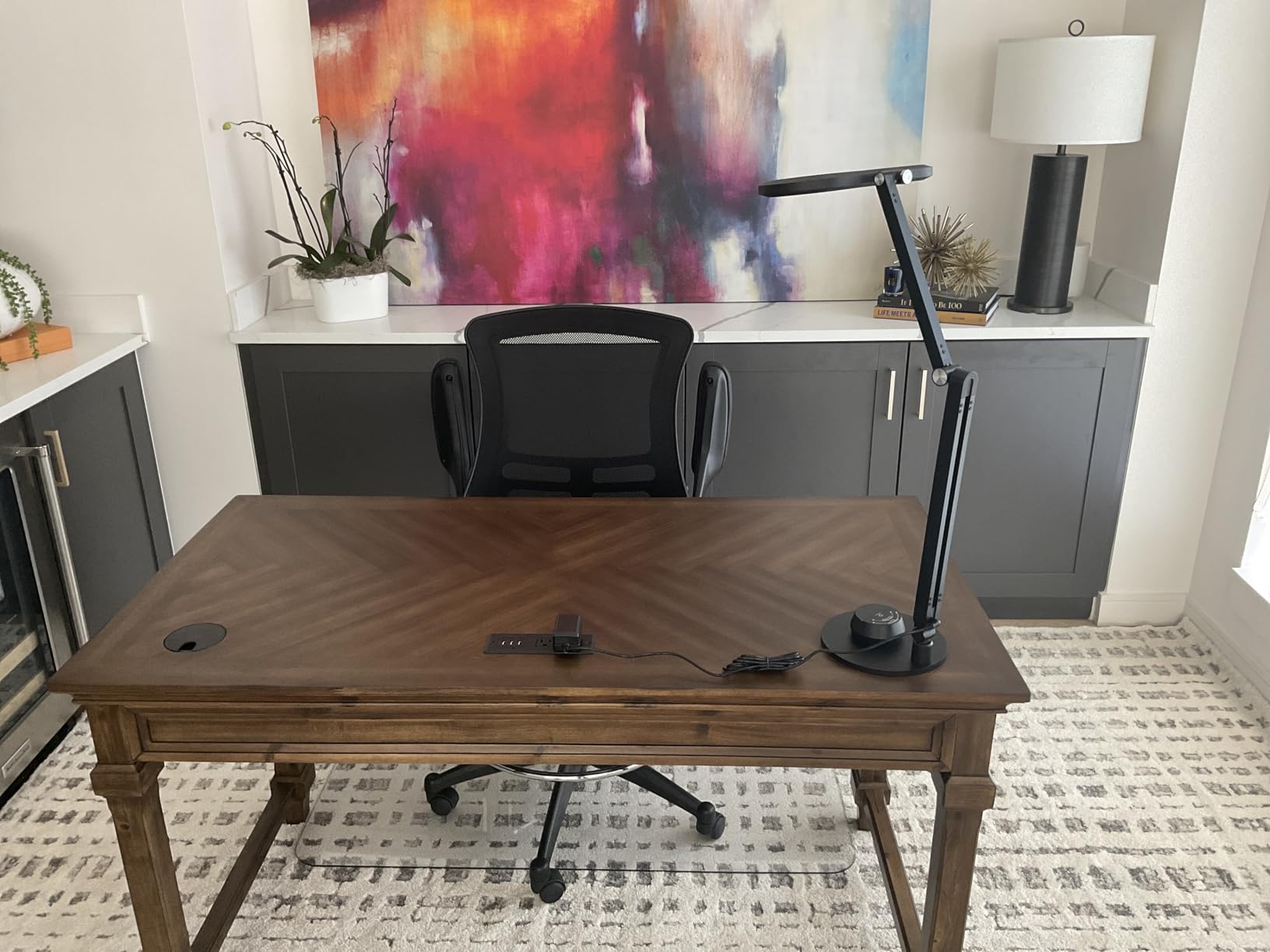 Premium LED Desk Lamp for Home Office - Eye-Caring Double Side Light with Knob Remote, Stepless Dimming & Color, Memory, Metal Table Lamp for Zoom, Studying, Video Conference, Flicker-Free, Glare-Free customer photo 1