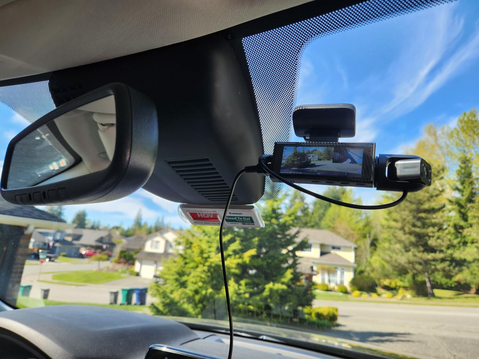 Dash Cam Front and Inside, 1080P Dual Dash Cam for Car, 3.16 Inch IPS Screen Driving Recorder with IR Night Vision, Loop Recording, Wide Angle Lens, 24H Parking Traffic Recorder customer photo 2