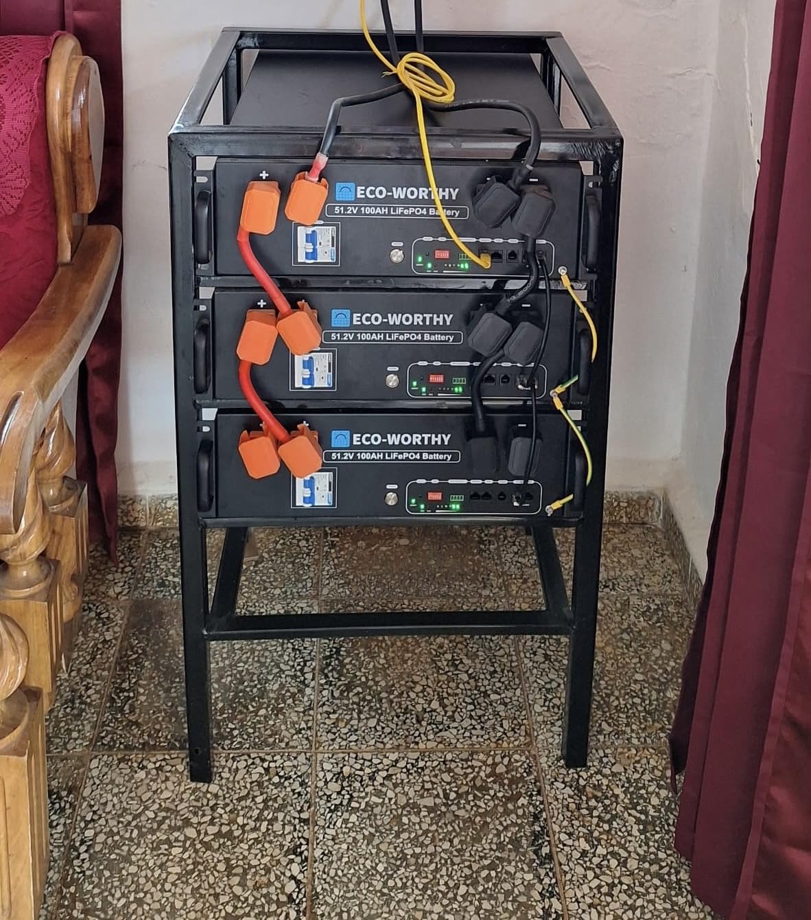 ECO-WORTHY Home Power Station Backup Power, 5120Wh LiFePO4 Battery Support Communication, Bluetooth and WiFi, AC 5000W Inverter, 1Hr/2.5Hr Fast Charge, for Home Backup, Emergency, Solar System customer photo 1
