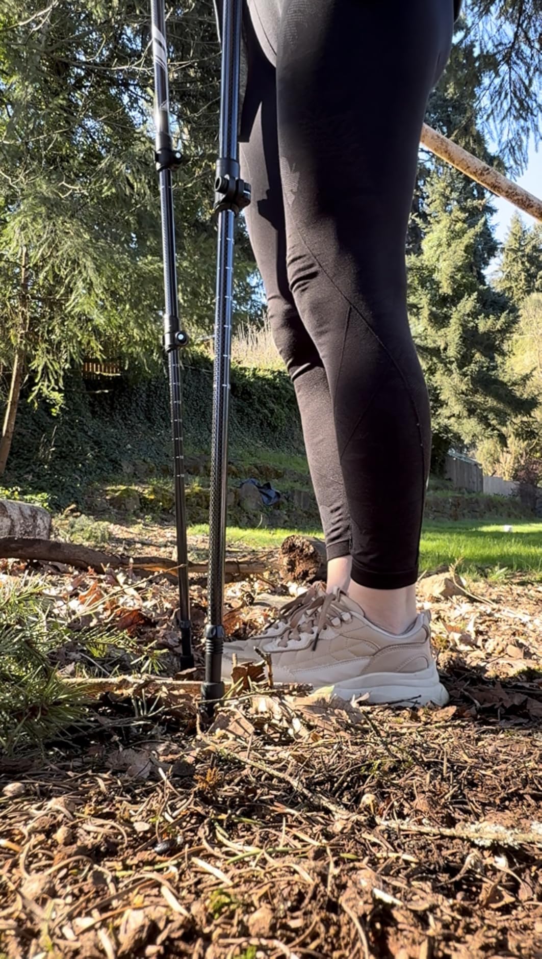 TrailBuddy 3K Carbon Fiber Hiking Poles - Collapsible Lightweight Trekking Poles for Hiking - Adjustable Walking Sticks for Women, Men, Seniors with All-Terrain Tips, Baskets & EVA Grips customer photo 1