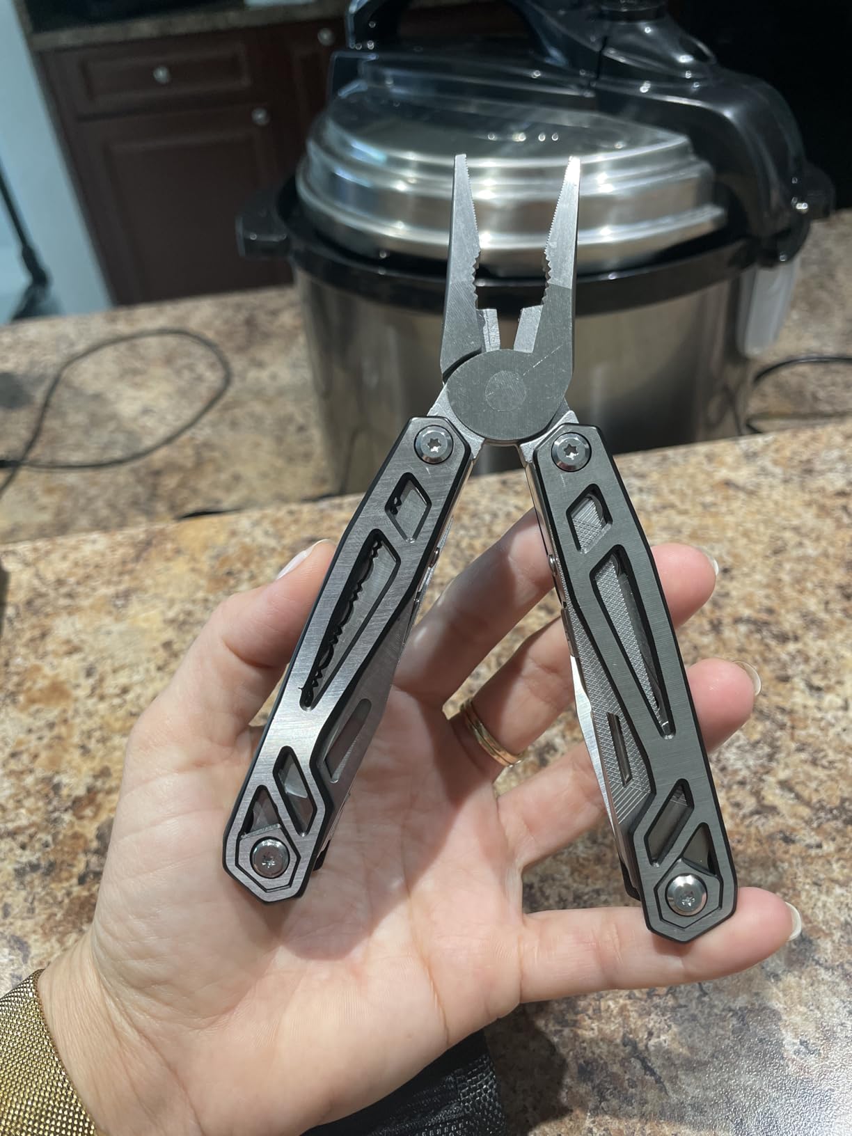 WETOLS Multitool with Pocket Knife, 27-in-1 Stainless Steel Needle Nose Pliers with Screwdrivers, Self-locking Multi tool EDC Gear with Sheath, Ideal for Survival, Outdoor, Camping customer photo 1