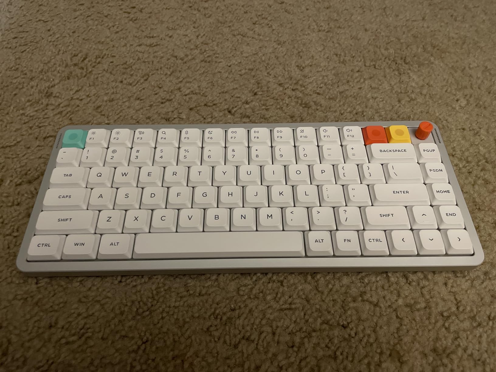 NuPhy Air75 V3 Hot Swappable Wireless Mechanical Keyboard, 84 Keys 75% Custom Low Profile Keyboard with Knob, RGB Backlit, Gasket Mounted, Support Bluetooth/2.4GHz/USB-C, White-Brown Nano customer photo 2