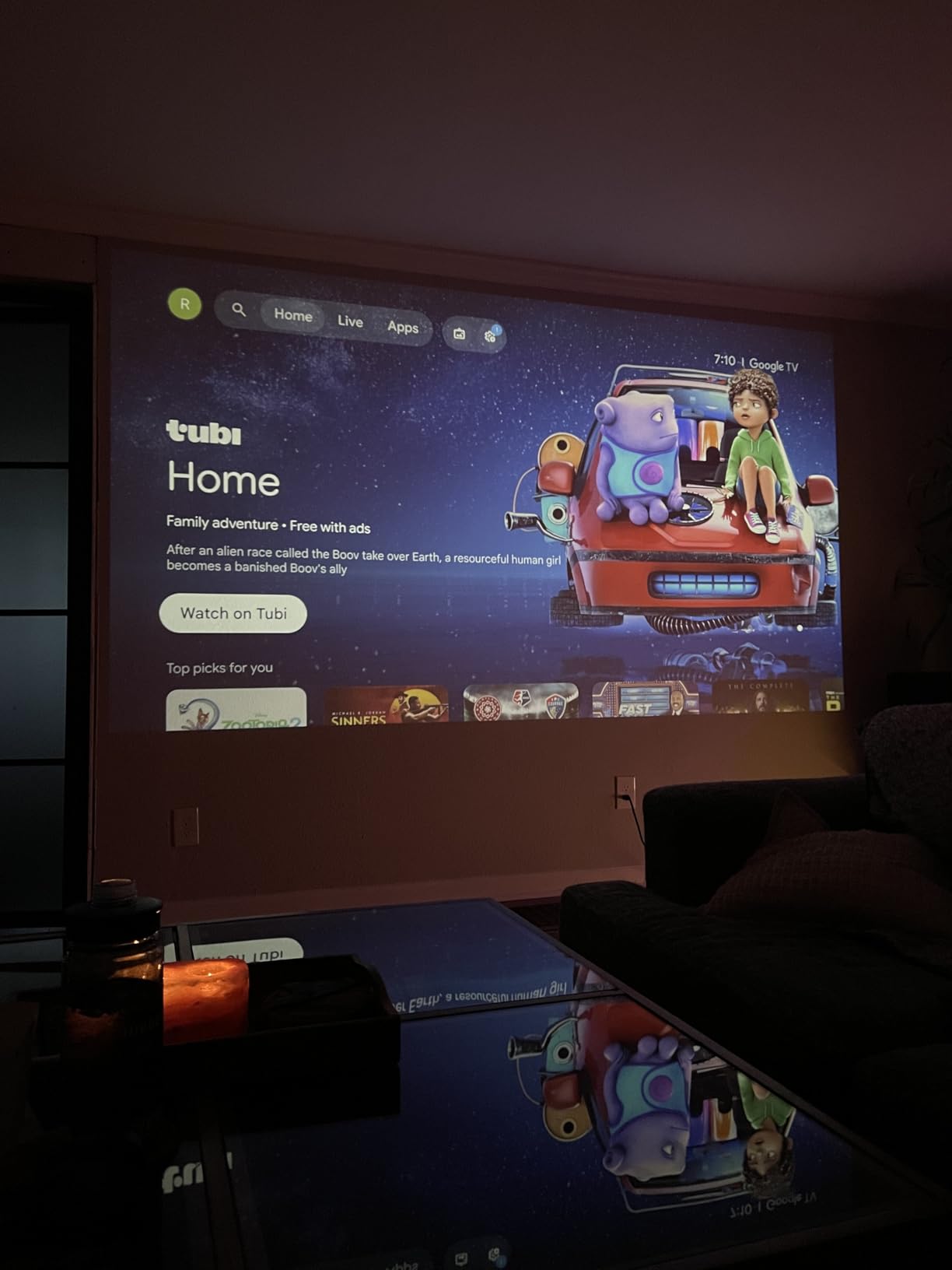 [Official Licensed Google TV] 4K Smart Projector with WiFi and Bluetooth, VOPLLS Outdoor Projectors with Dolby/Auto Focus, Portable Movie Phone Wireless Gaming Wifi Proyector for Bedroom/Home/Ceiling customer photo 2