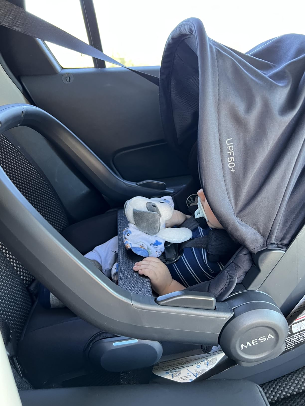 UPPAbaby Mesa V3 Infant Car Seat - Easy Installation + SmartSecure Technology - Attaches to Stroller, Base + Infant Insert Included, Greyson (Charcoal Melange) customer photo 1