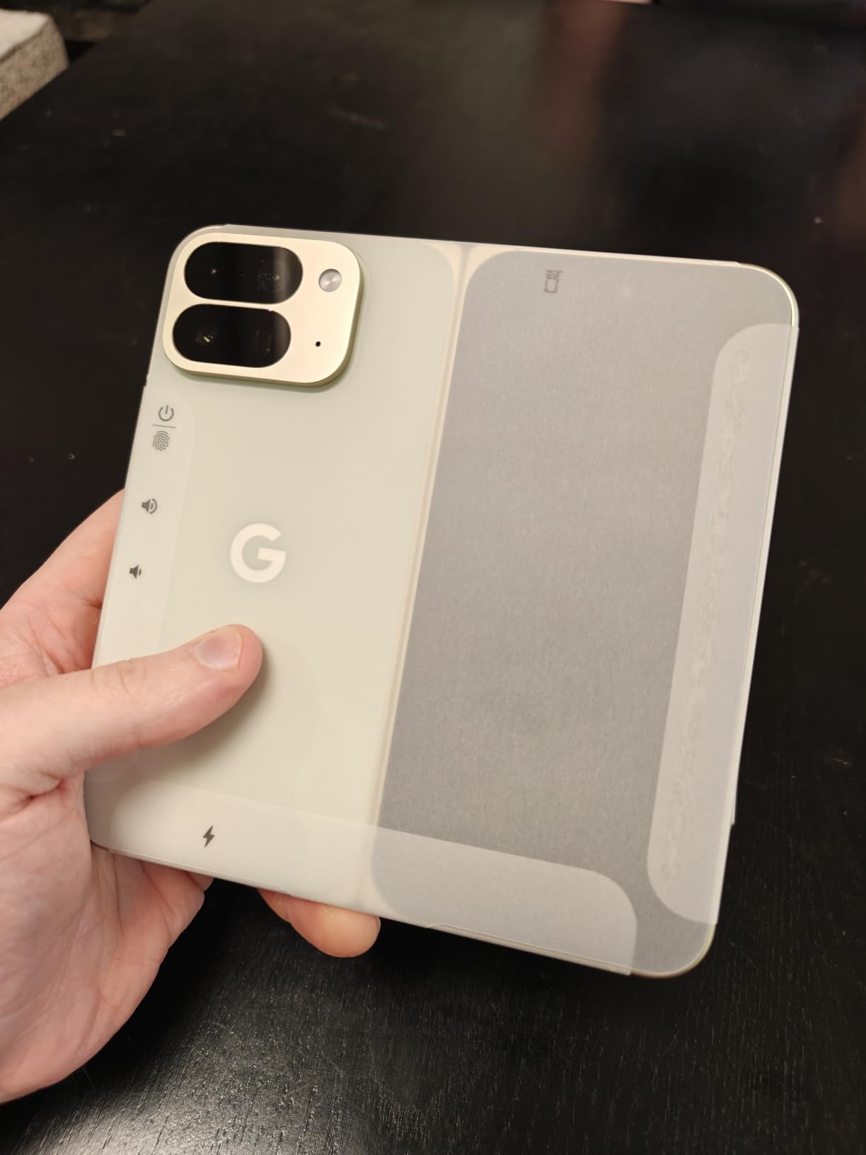 Google Pixel 10 Pro Fold - Unlocked Android Smartphone - Gemini AI Assistant - Advanced Triple Rear Camera System - 24+ Hour Battery - Foldable Display - Moonstone - 256 GB (2025 Model) customer photo 1