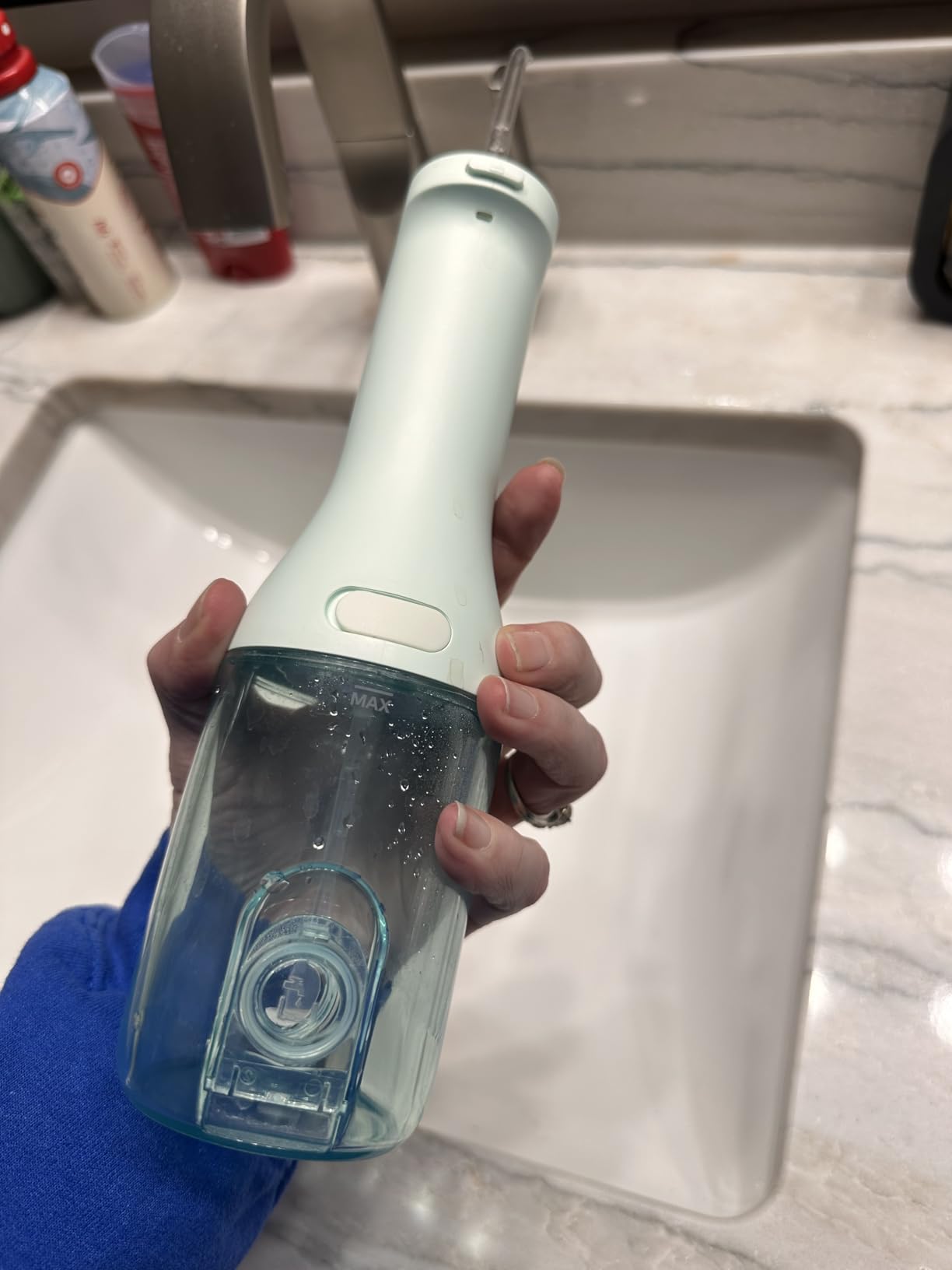 Philips Sonicare Water Flosser Cordless - Rechargeable Power Dental Waterflosser for Teeth, Portable Oral Irrigator with 3 Intensity Settings, 360 Rotating Nozzle - (Mint) customer photo 1