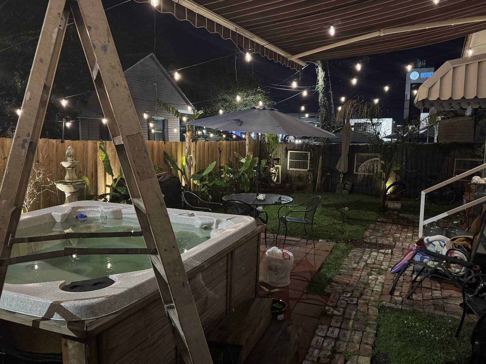 Outdoor Patio String Lights: 100Ft 30M Outside Waterproof Light - Remote Dimmable ST38 Shatterproof Bulb Connectable Hanging Outdoor Electric Lighting - Backyard Yard Gazebo Porch Party customer photo 2