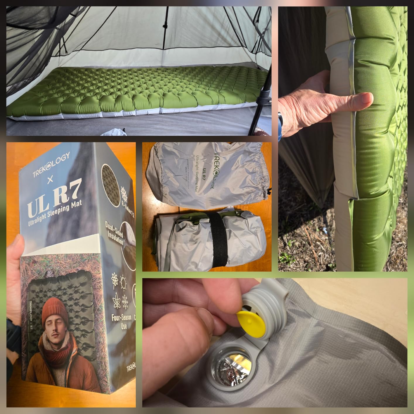 TREKOLOGY Sleeping Pad for Camping - Ultra-Lightweight, 4